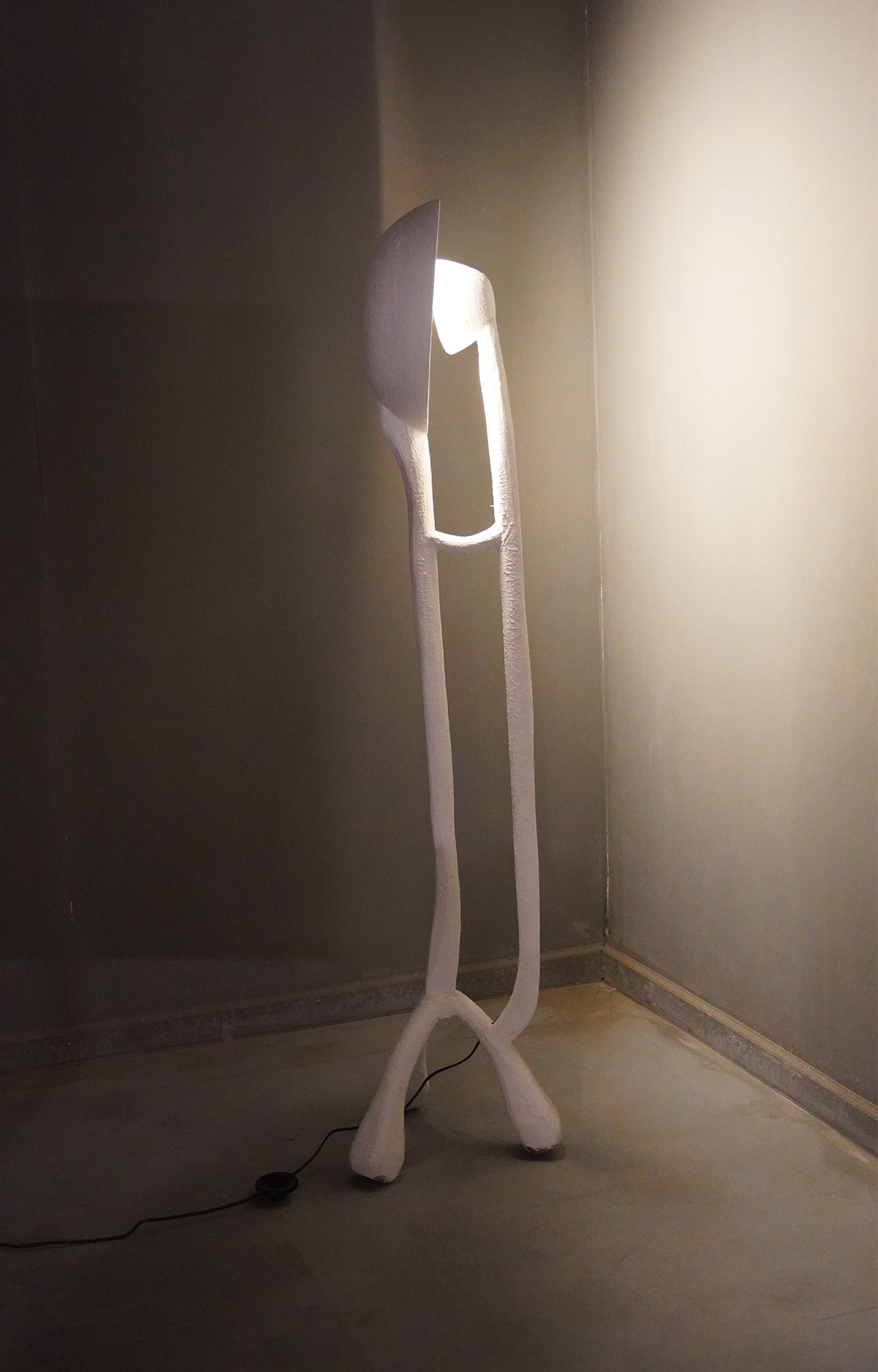 White Organic Mushroom Floor Lamp