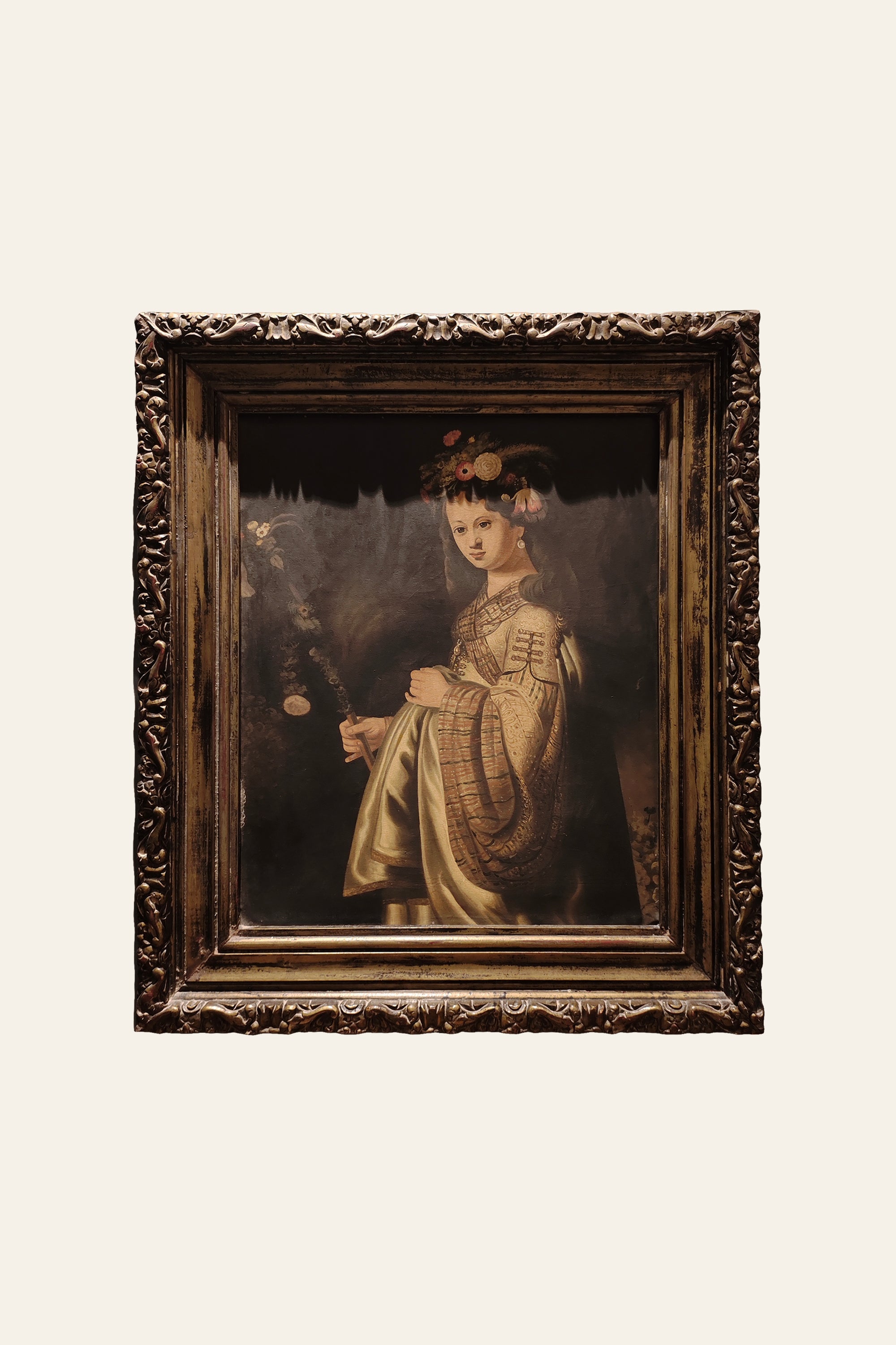 flora goddess oil painting for wall decor