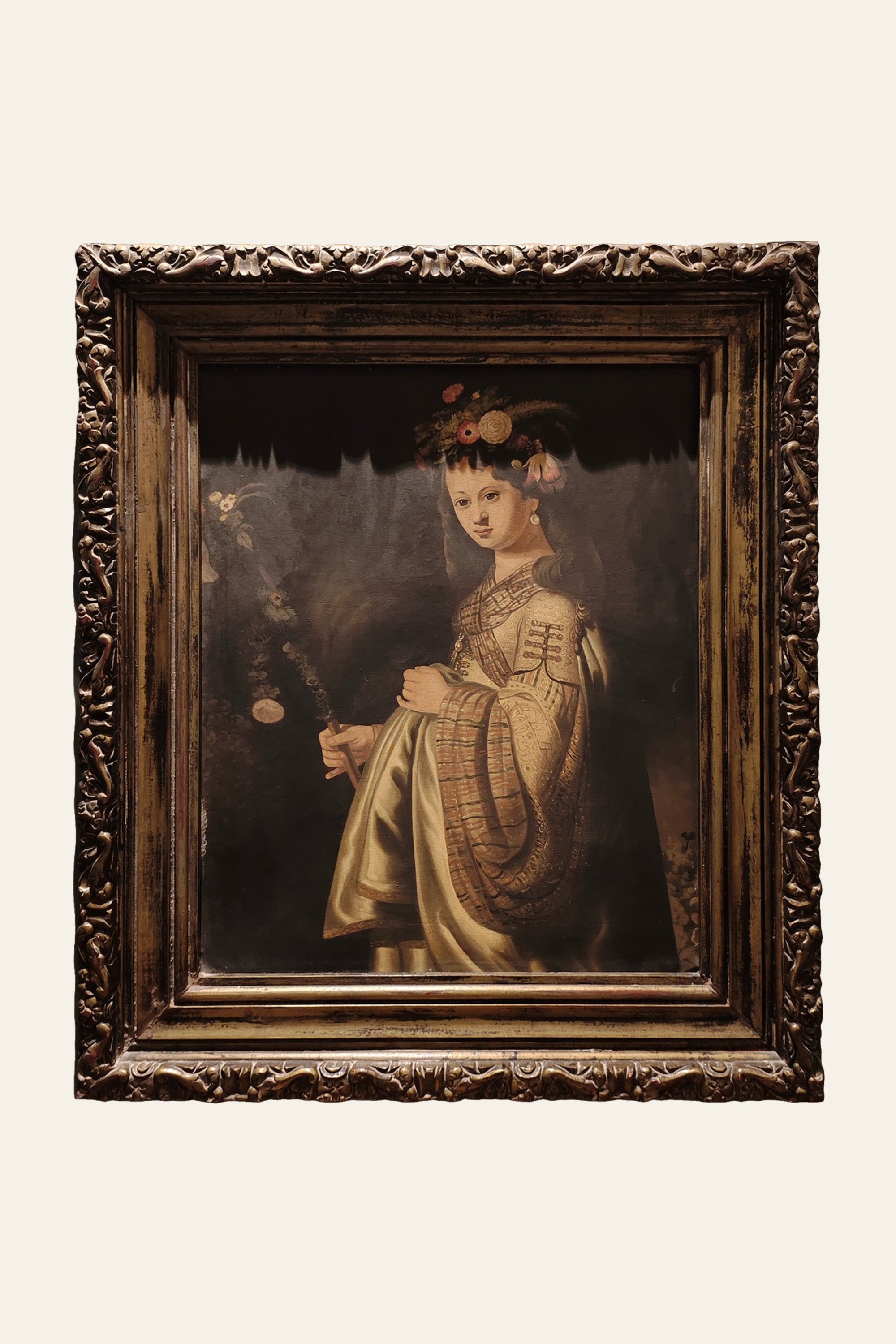 flora goddess oil painting for wall decor
