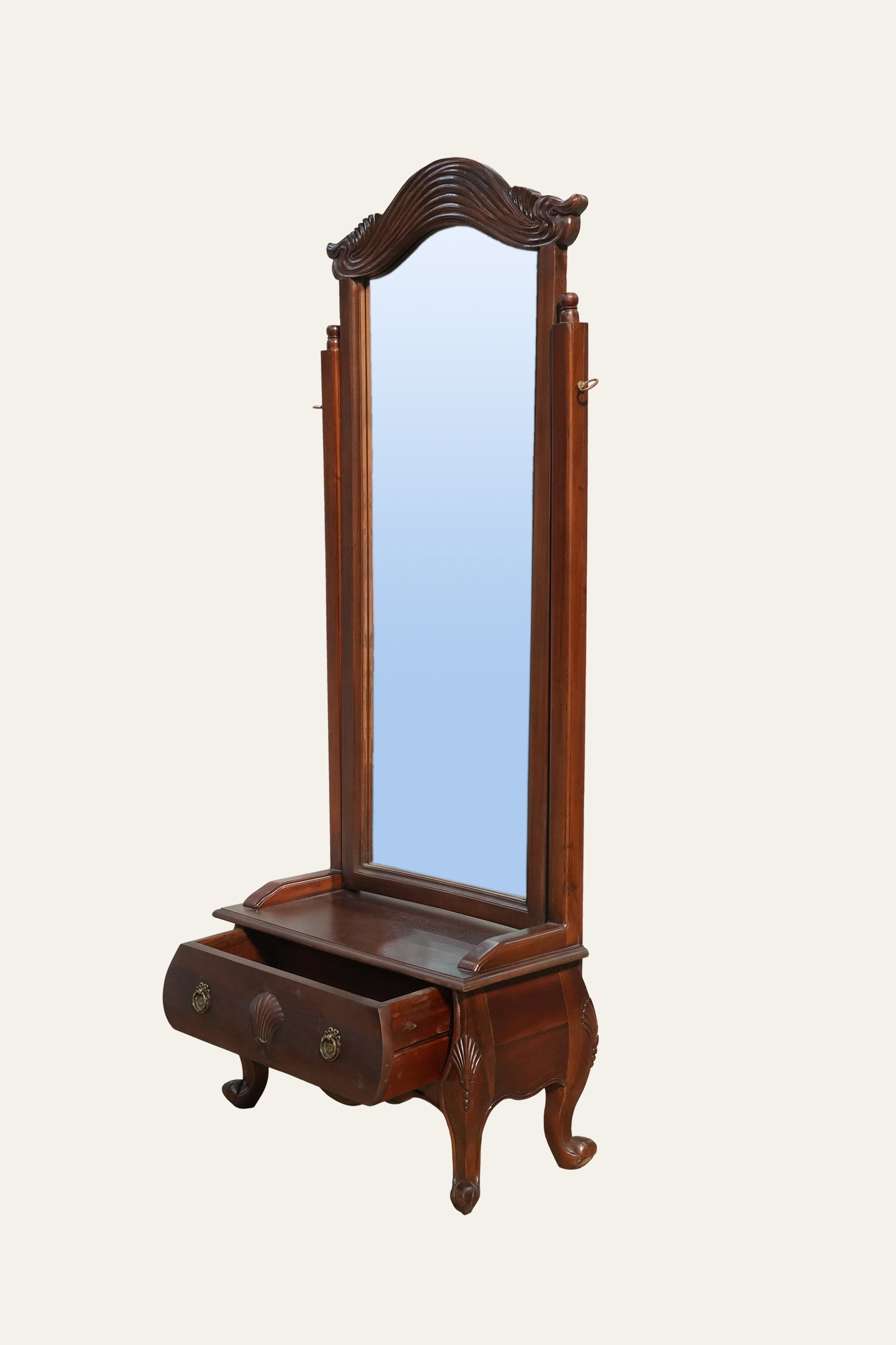 floral carved full length mirror