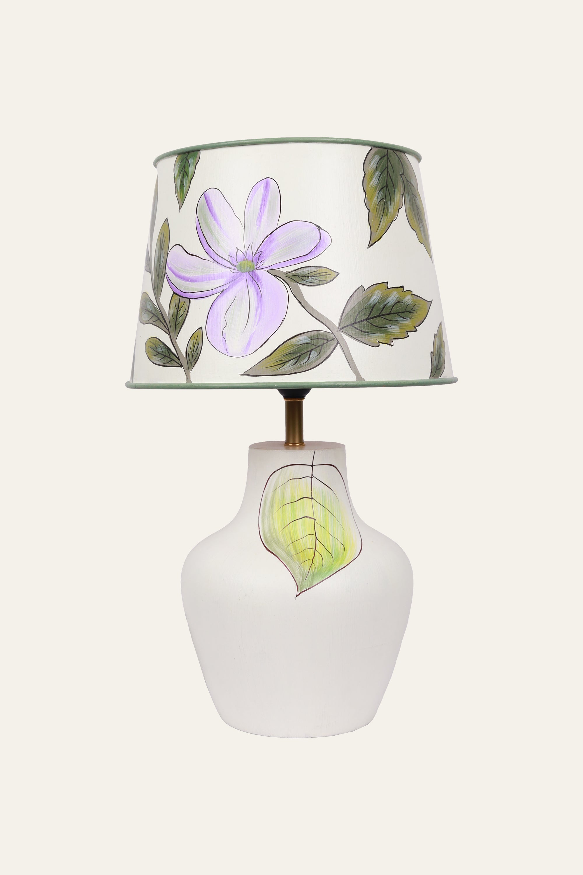 floral hand painted table lamp
