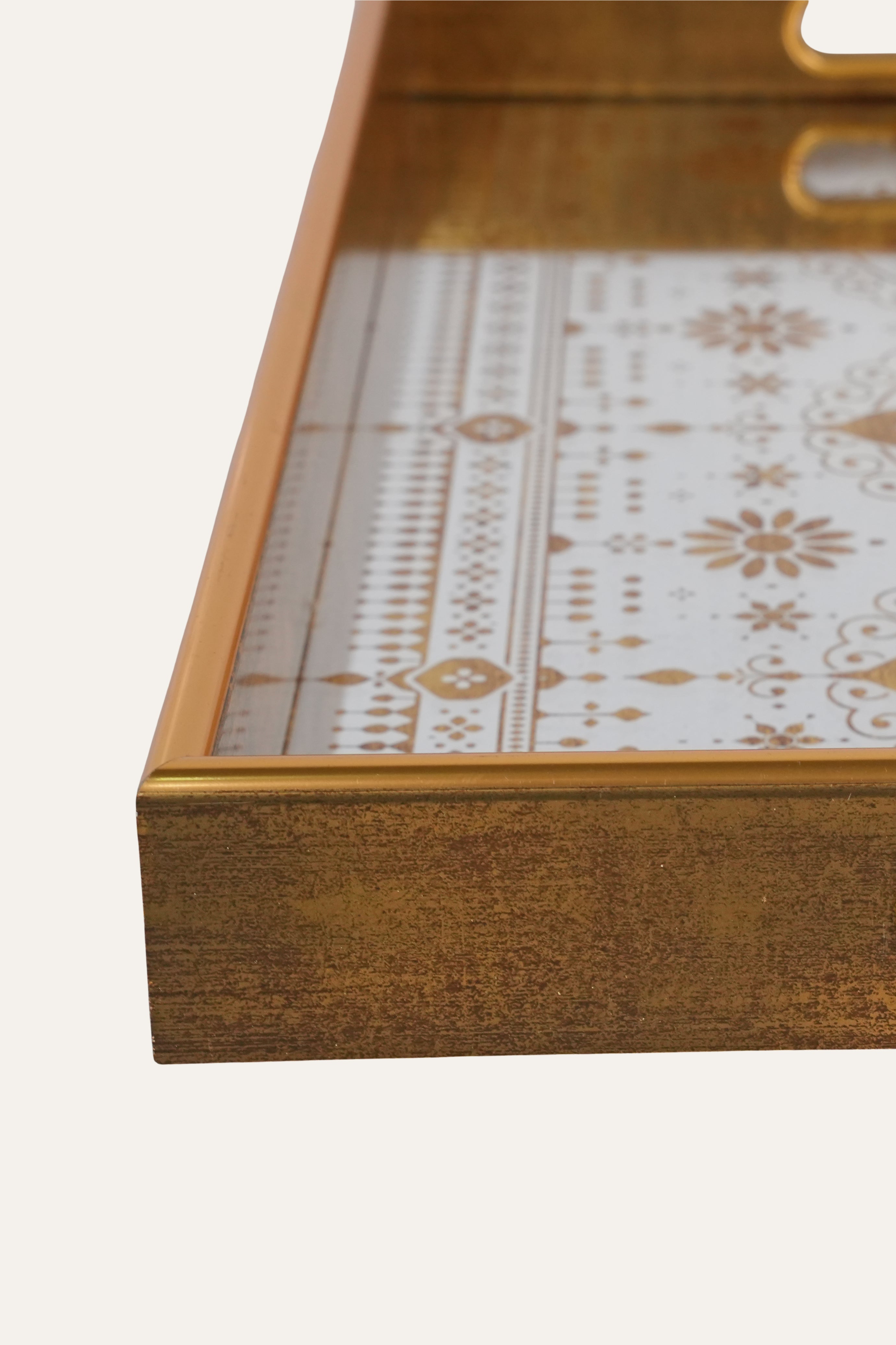 floral tray for dining and serving use