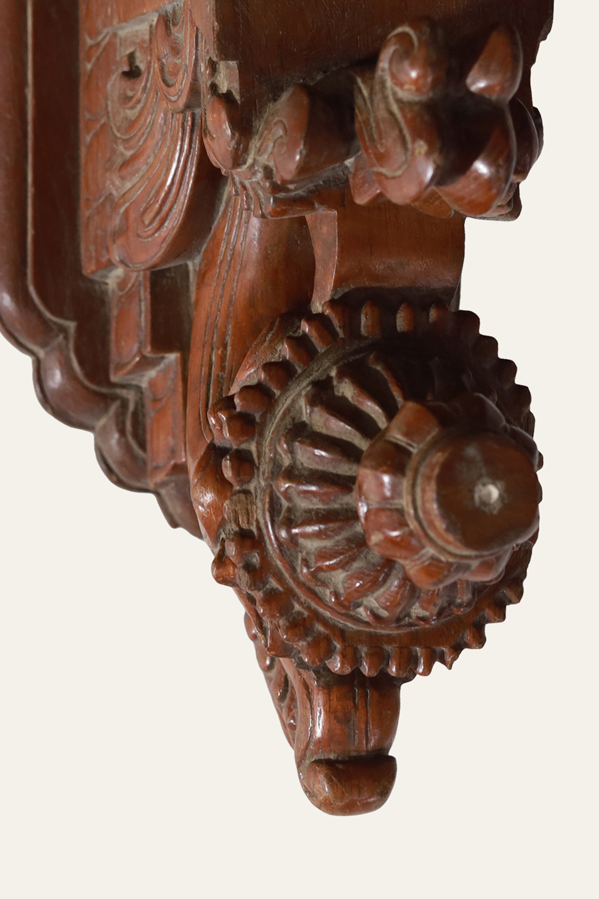 handcrafted wooden wall bracket