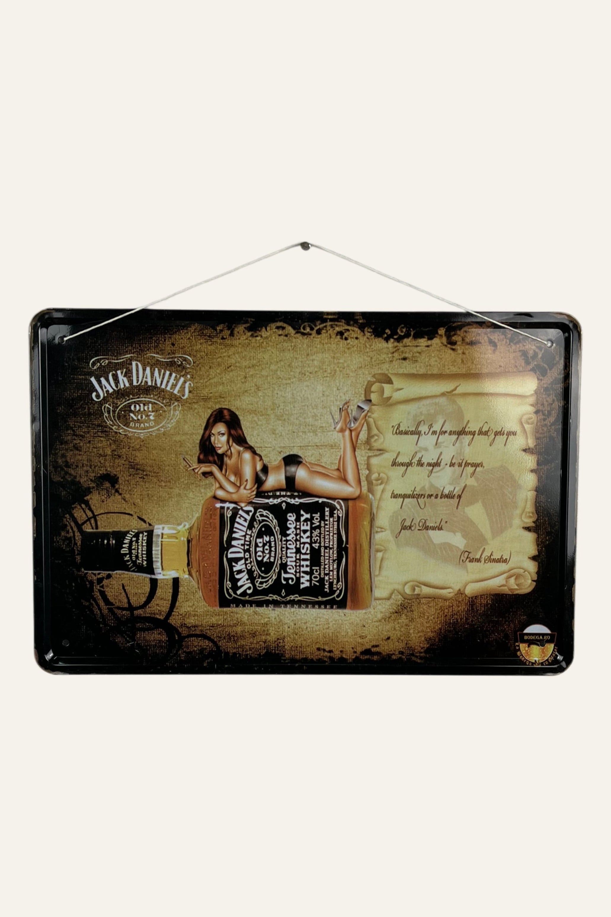 jack daniels pin up metal wall decor