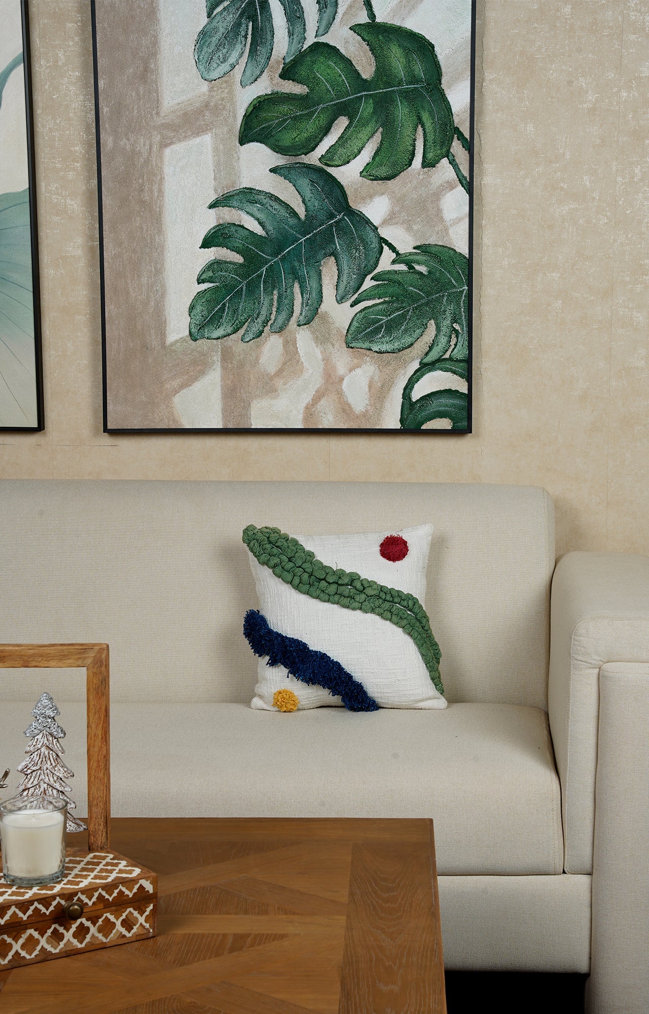 Abstract Tufted Cushion