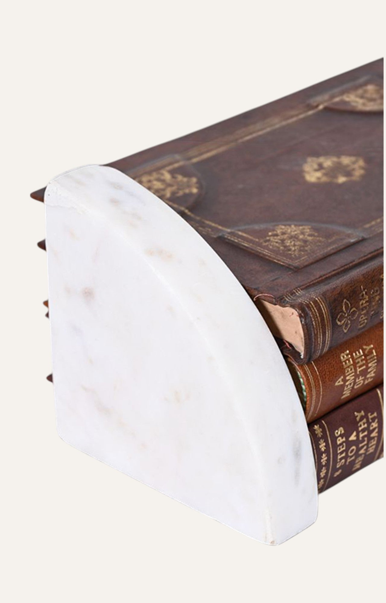 marble bookends In crescent design