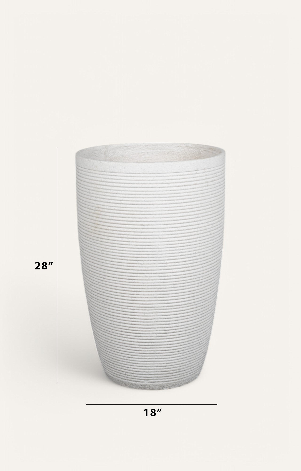 White resin Planter - Medium