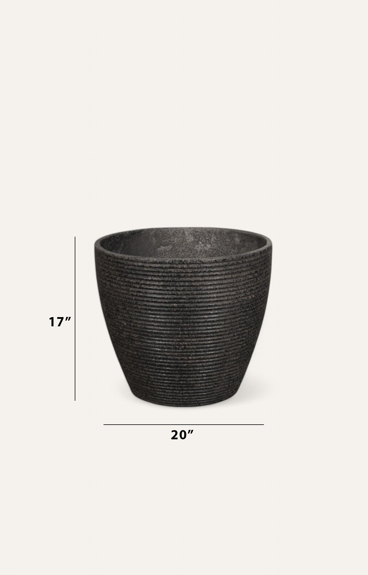 Matte Charcoal Planter – Medium