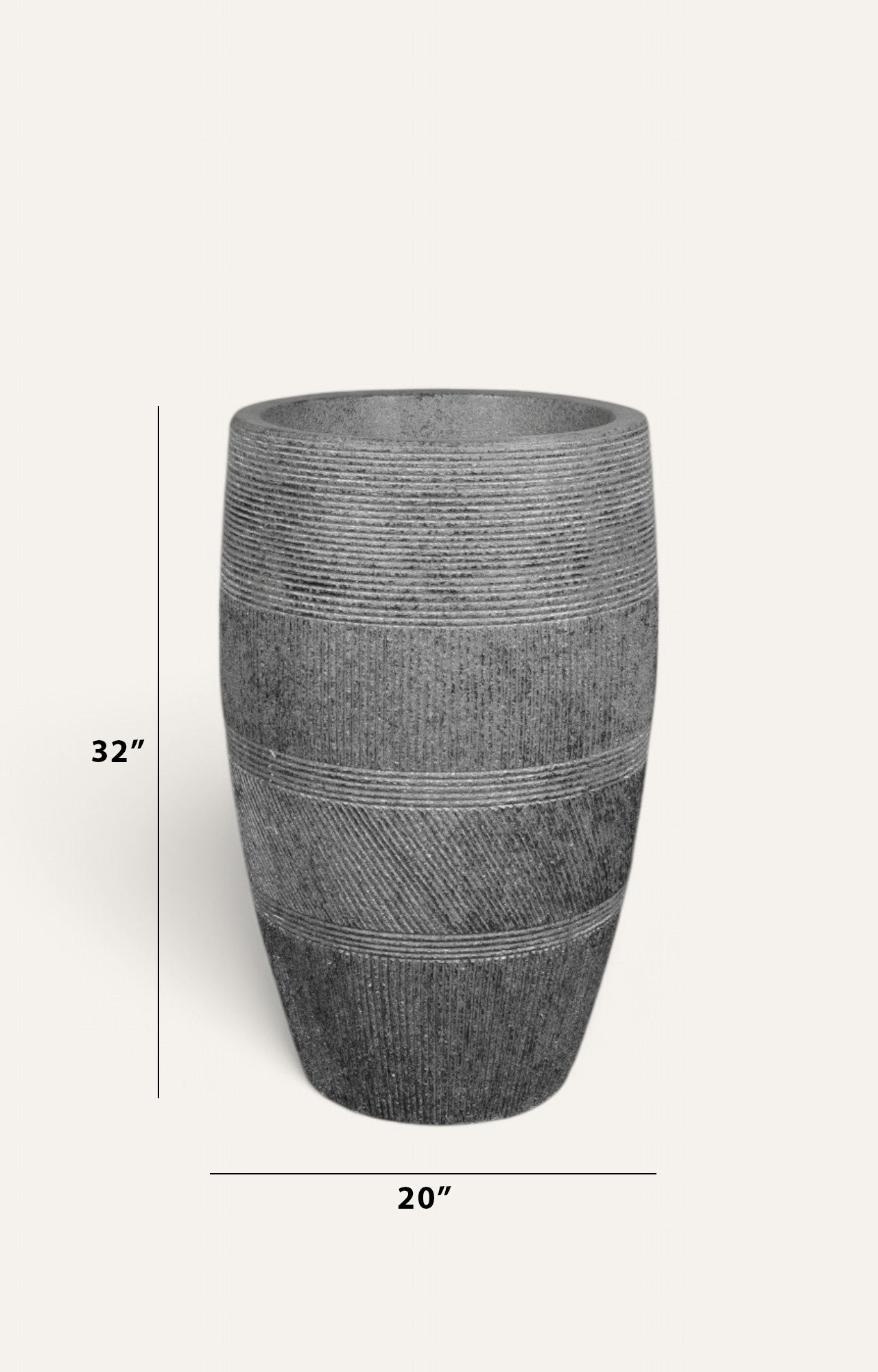 Sanded Texture Round Planter – Medium