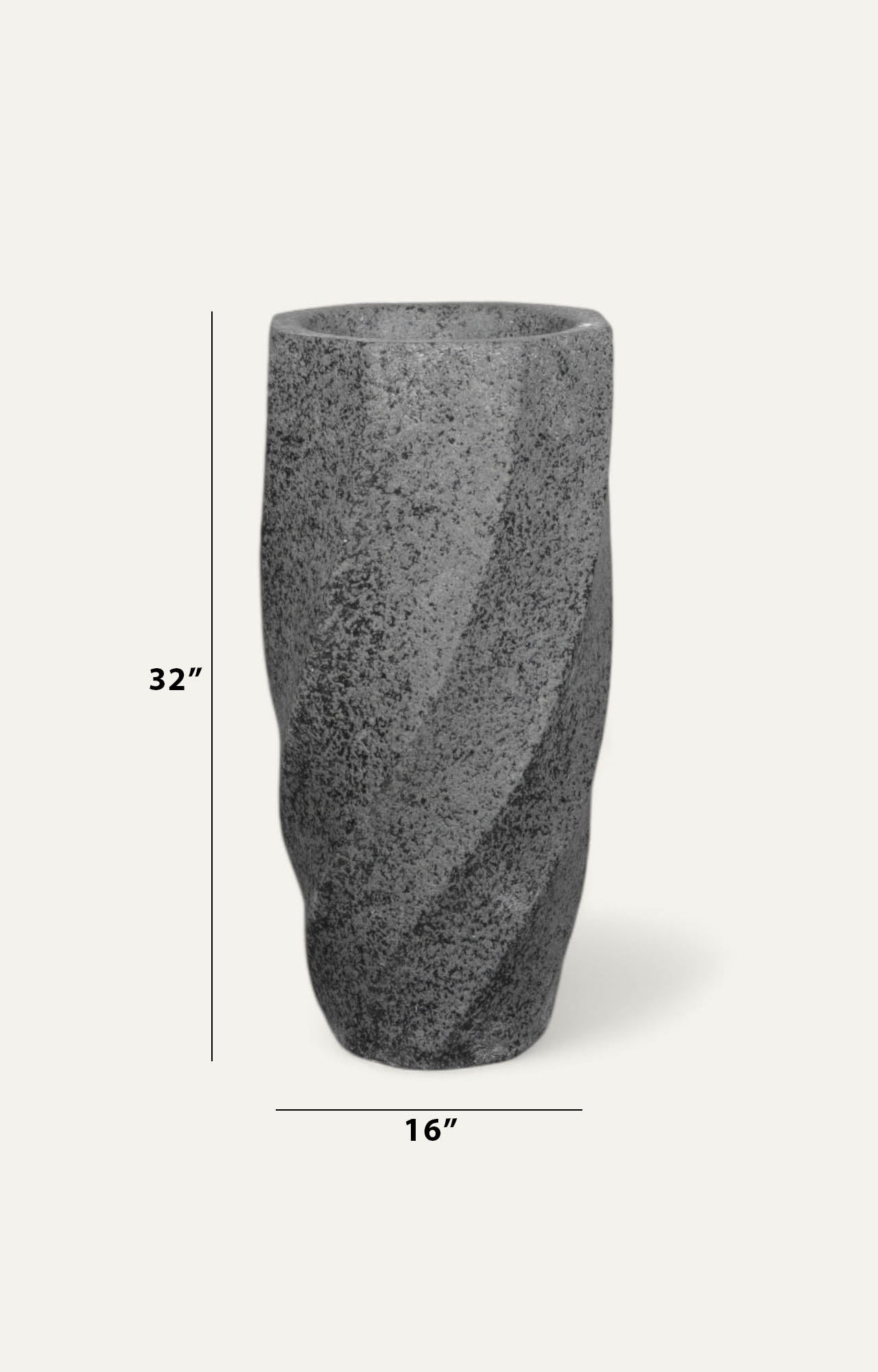 Twisted Stone Planters - Medium