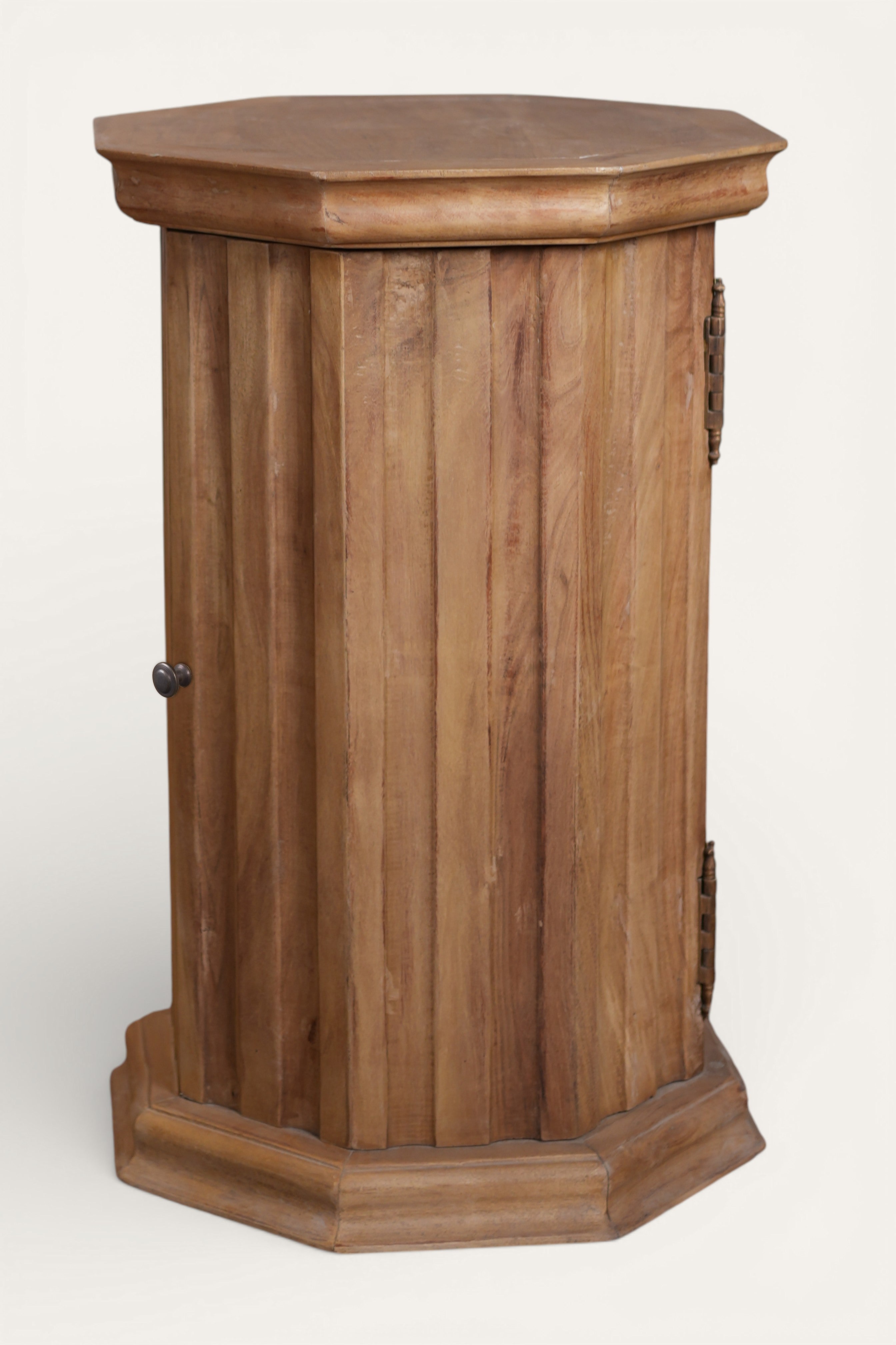 octagonal wooden plinth