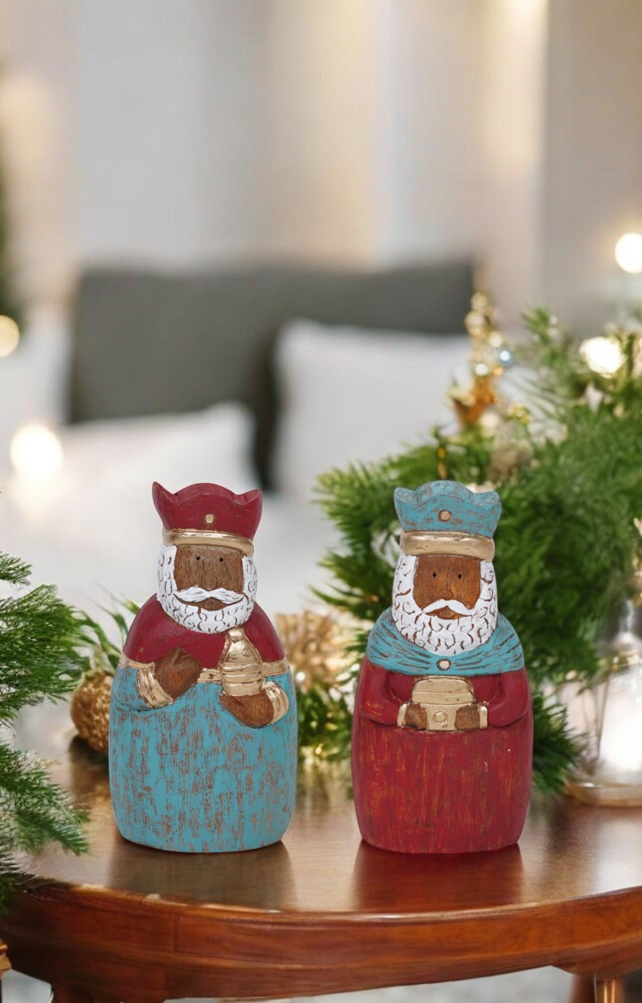 Basileus Santa Claus Christmas Decoration Pair