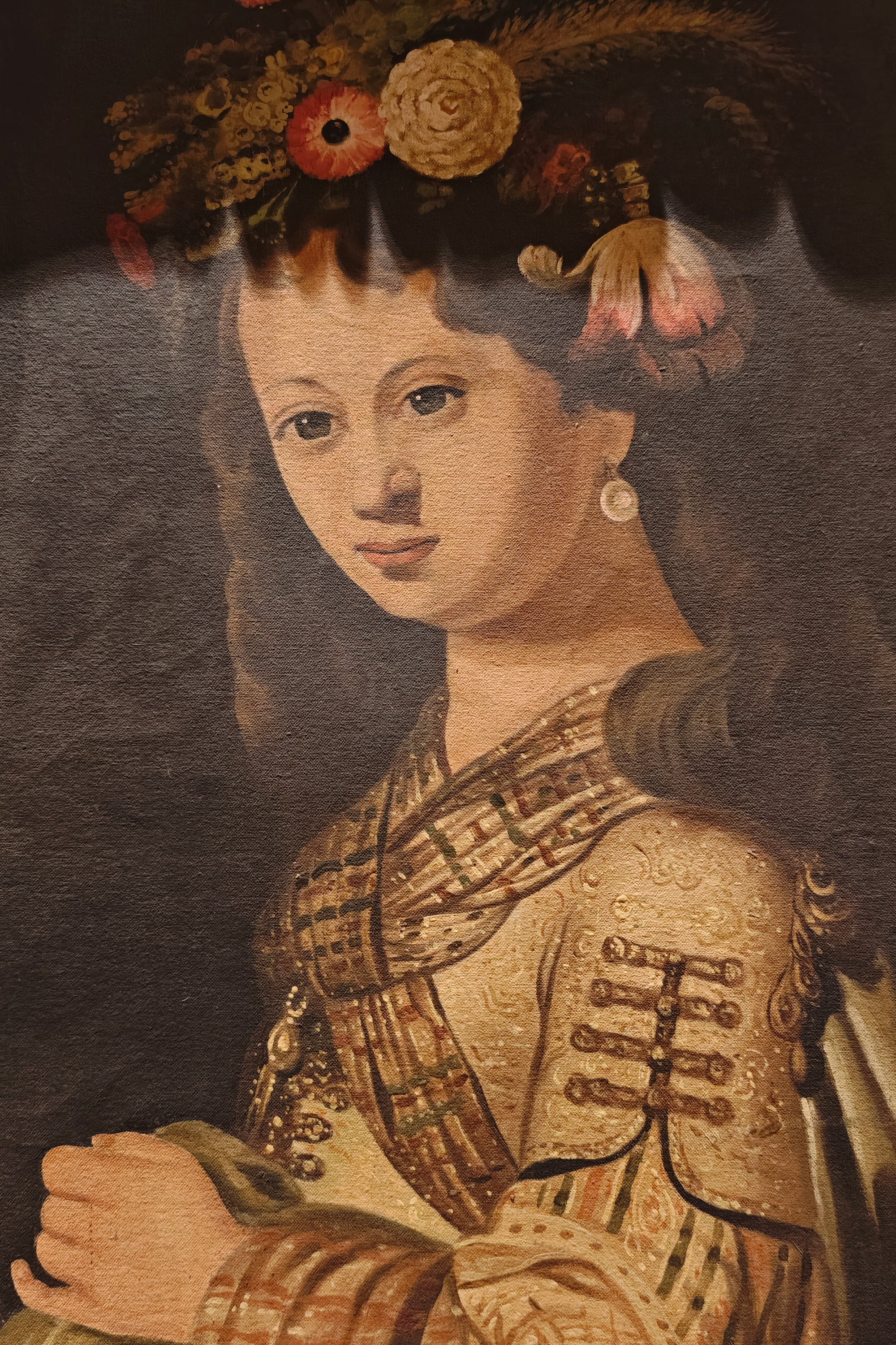 roman goddess flora portrait wall art