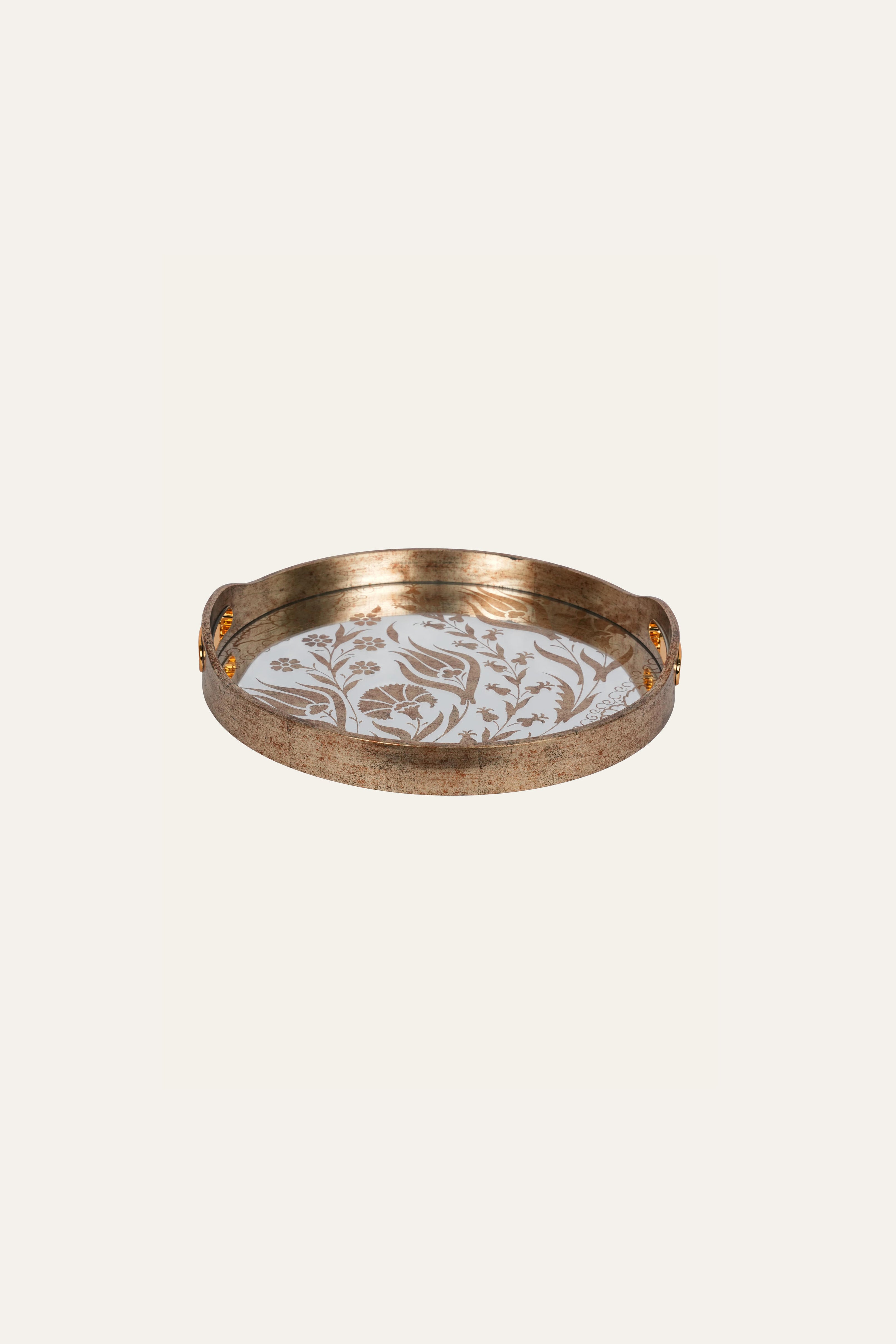 round glass tray for luxury home decor