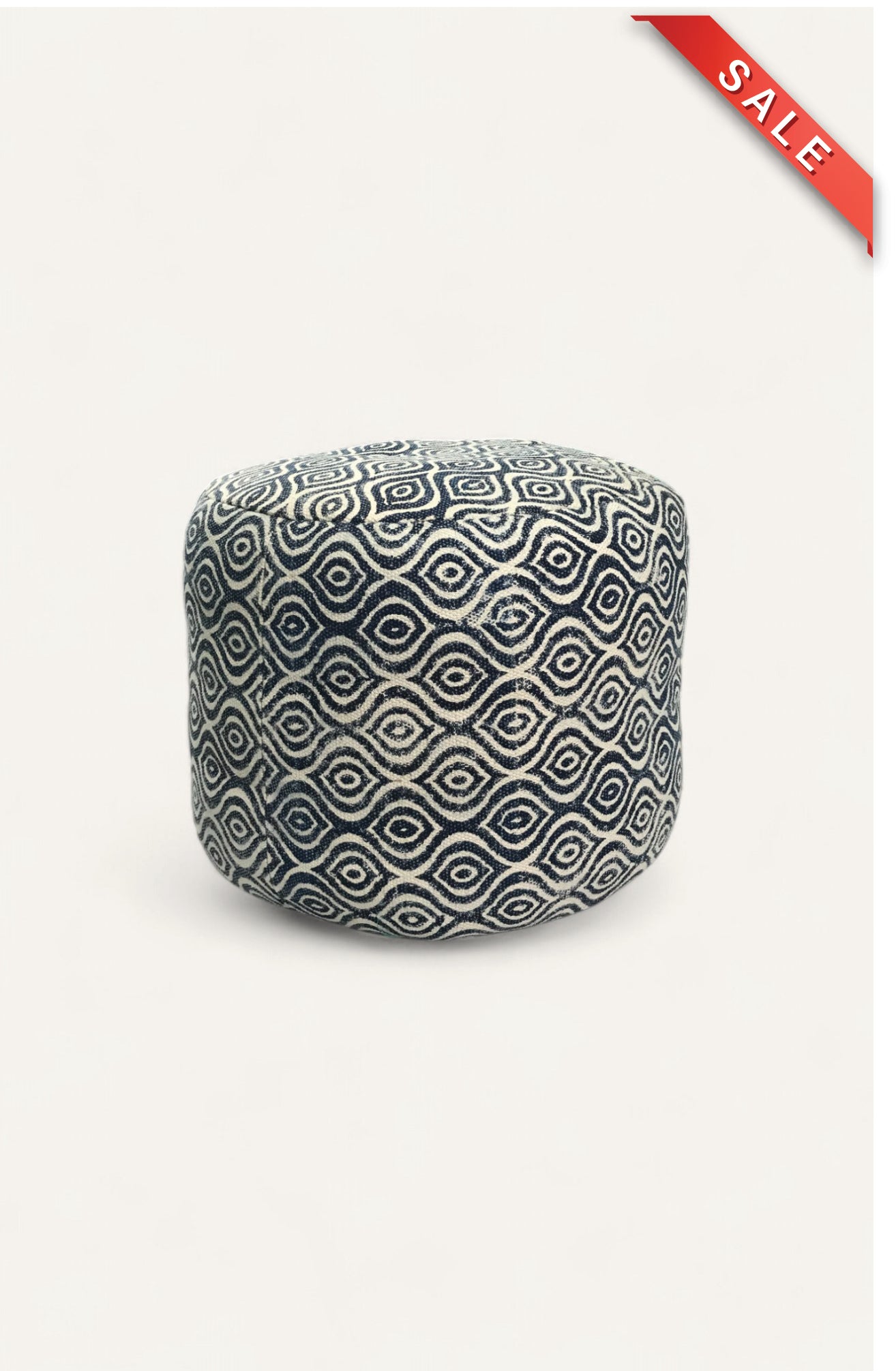 round handwoven pouf