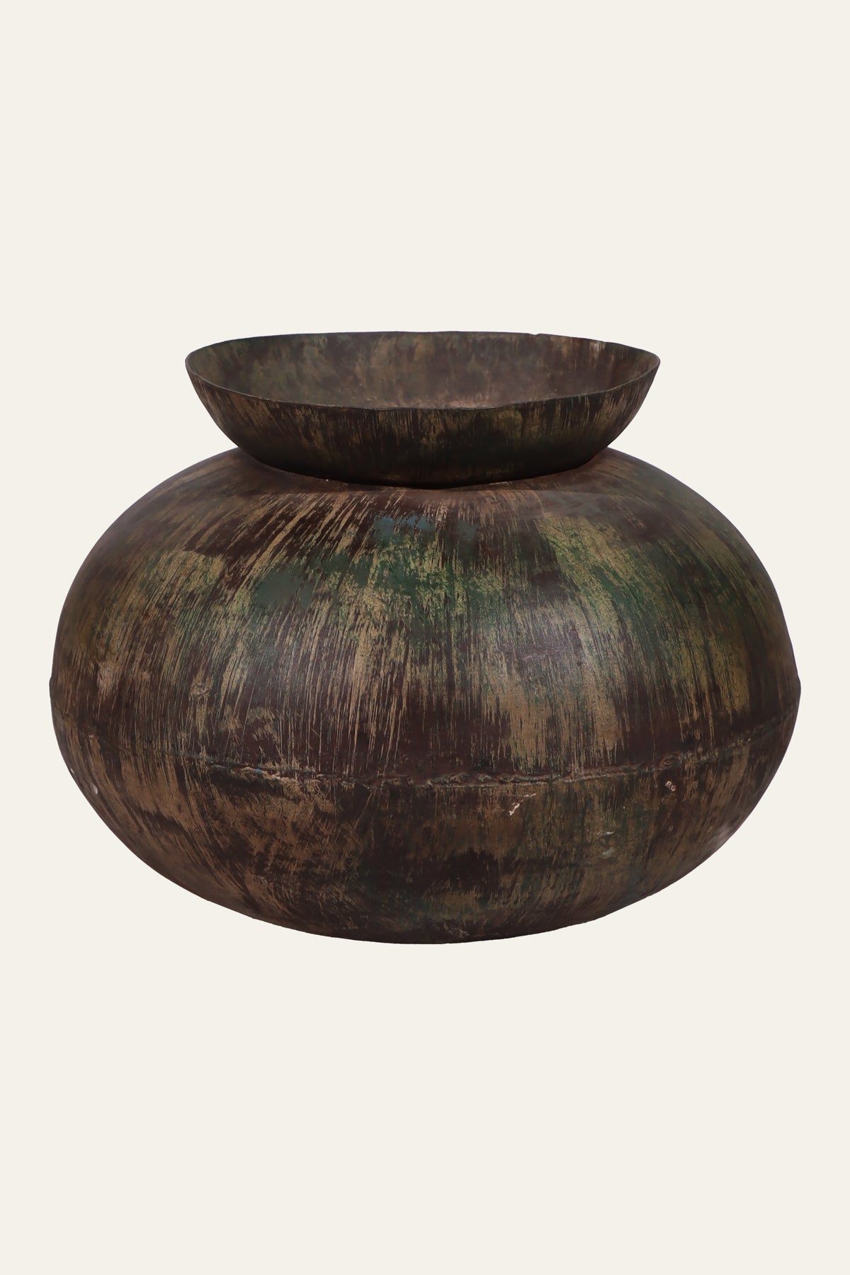 rustic green decorative pot for home decor