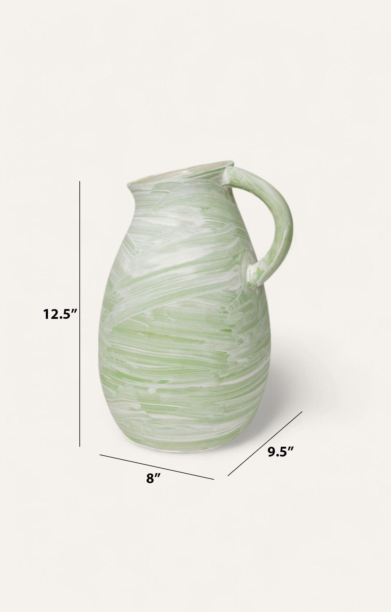 Swirled Celadon Ceramic Jug