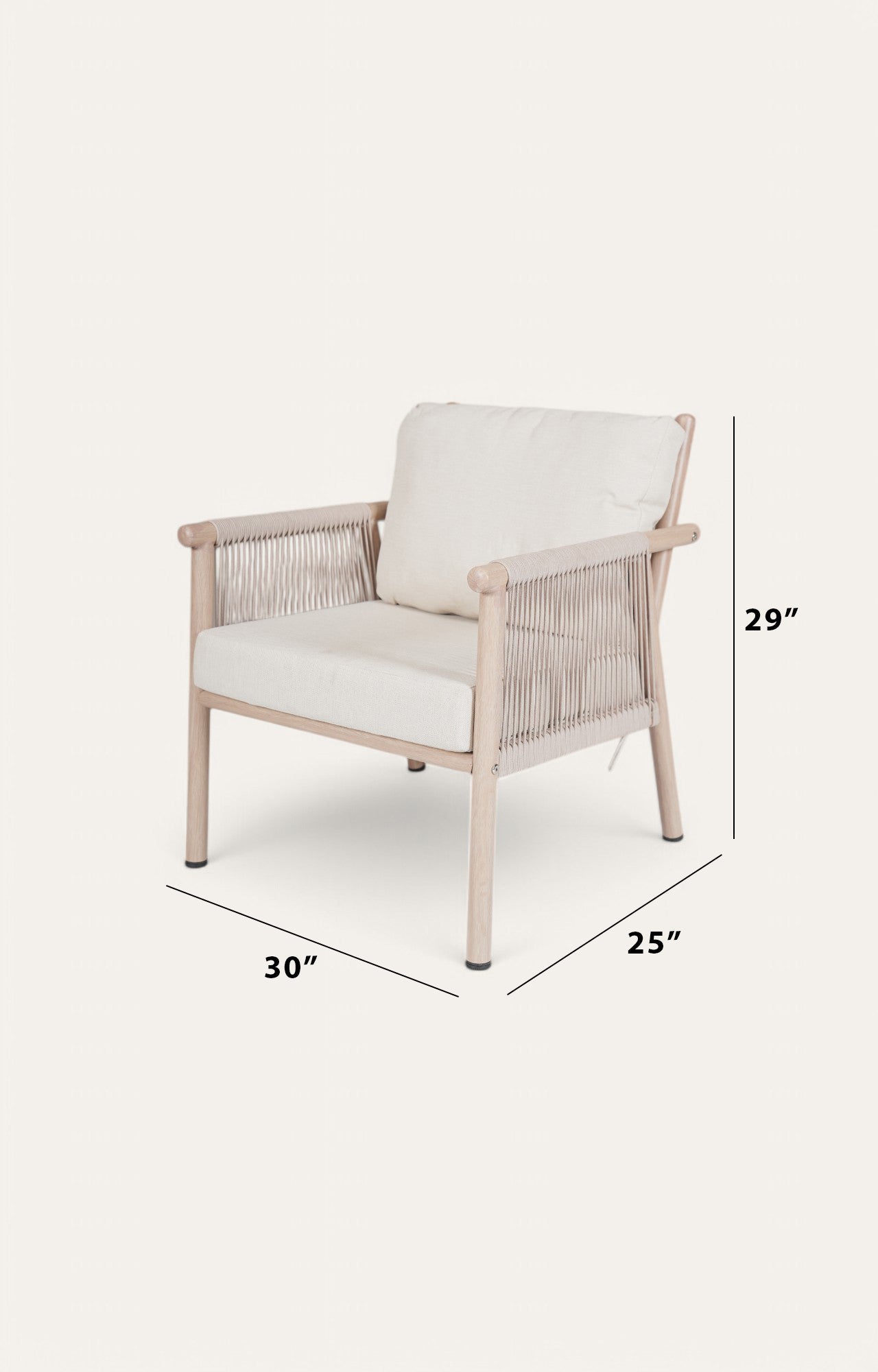 Tranquil Metal and Nylon Ropes 1 Seater Outdoor Armchair