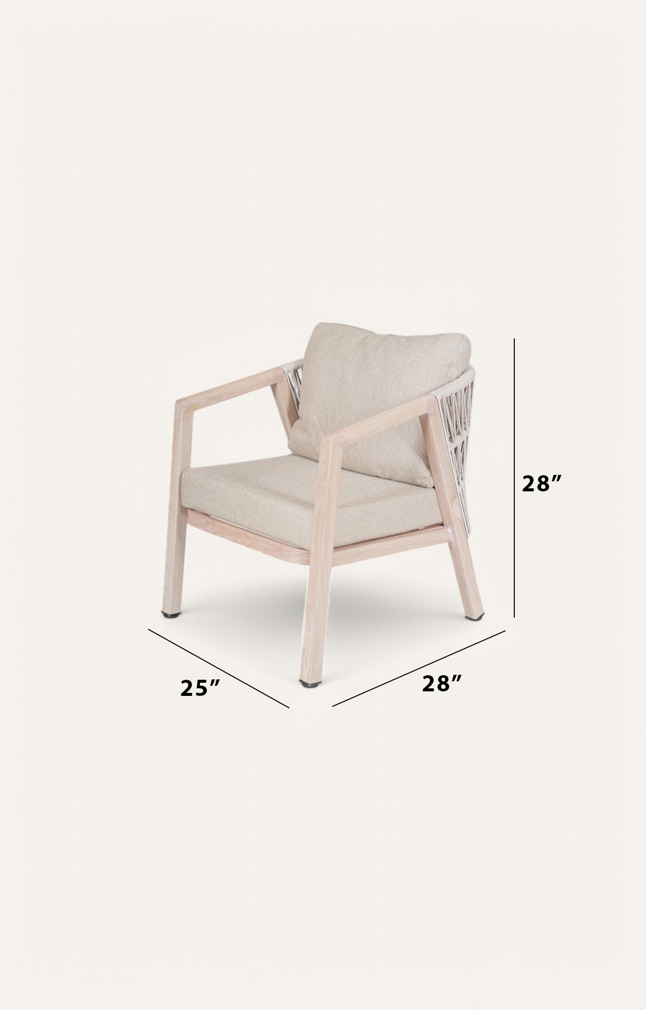 Bliss One Seater Outdoor Metal Armchair with Braided Nylon Ropes