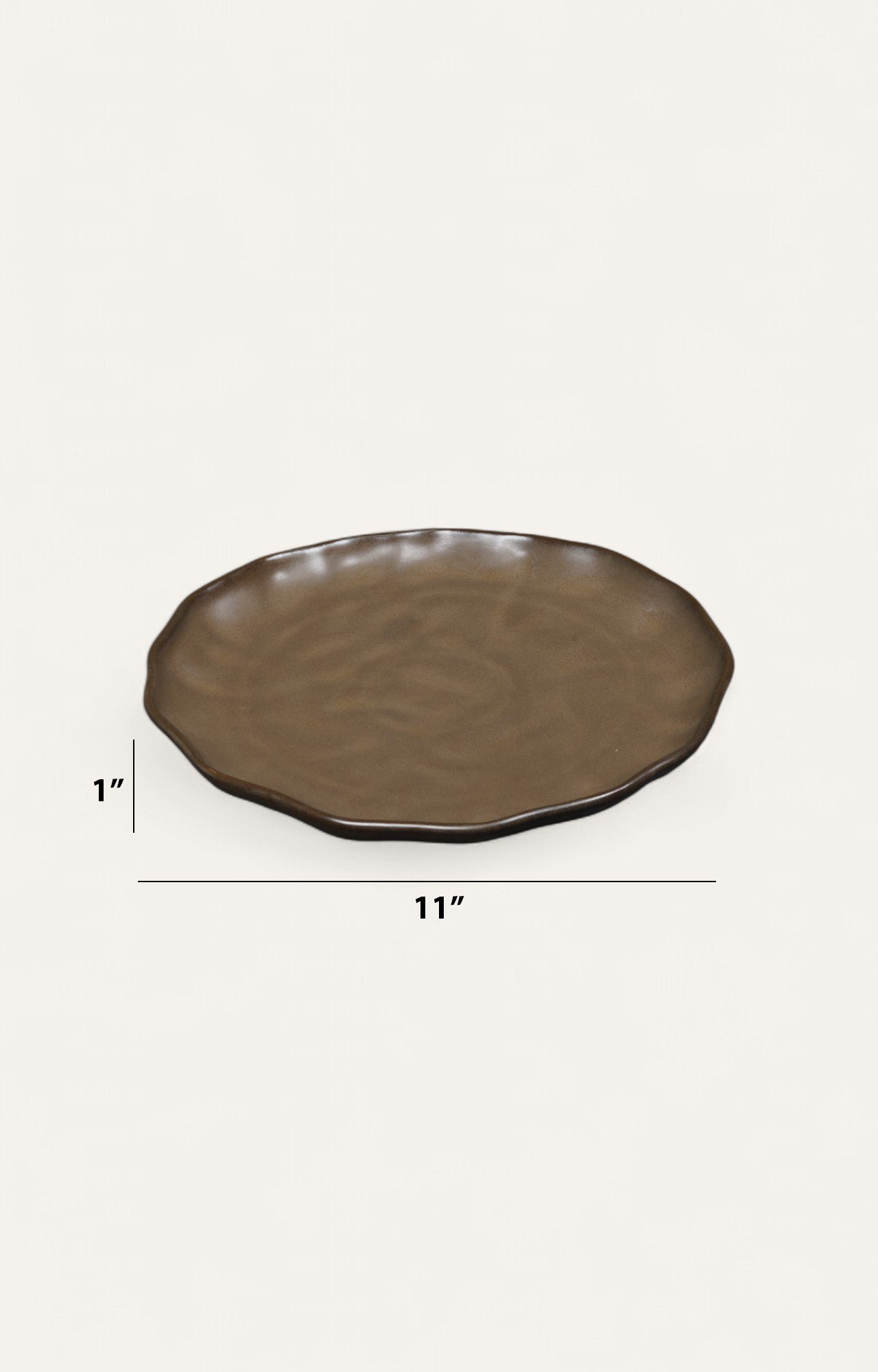 Sand Brown Ripple-Edge Plate