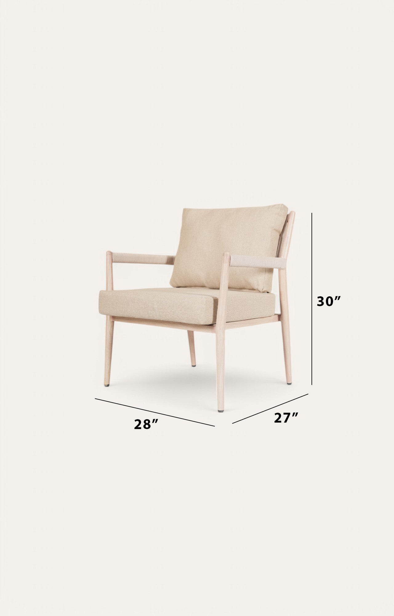 Rustic Metal Outdoor Armchair with Nylon Ropes