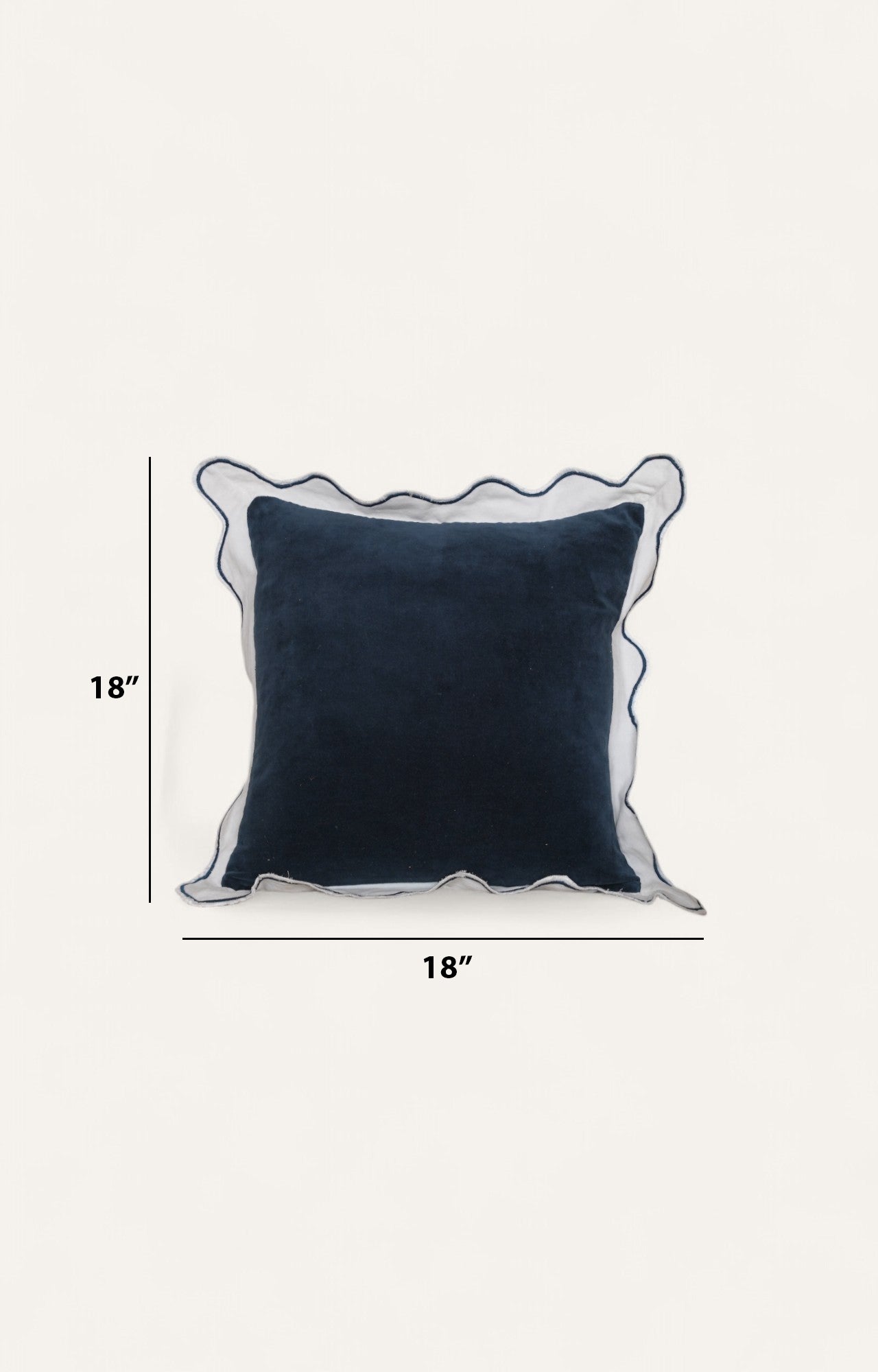 Midnight Velvet Frill Cushion Cover