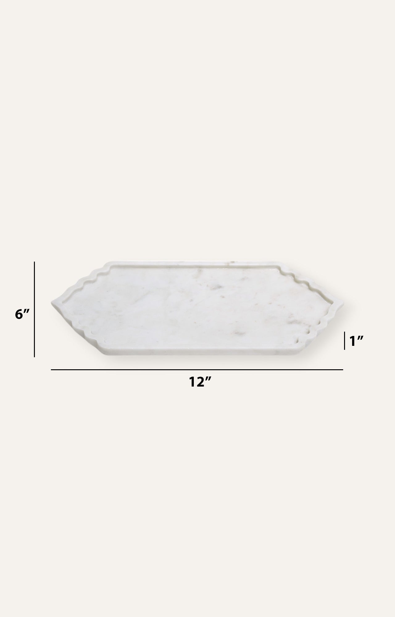 White Marble Long Maroc Platter