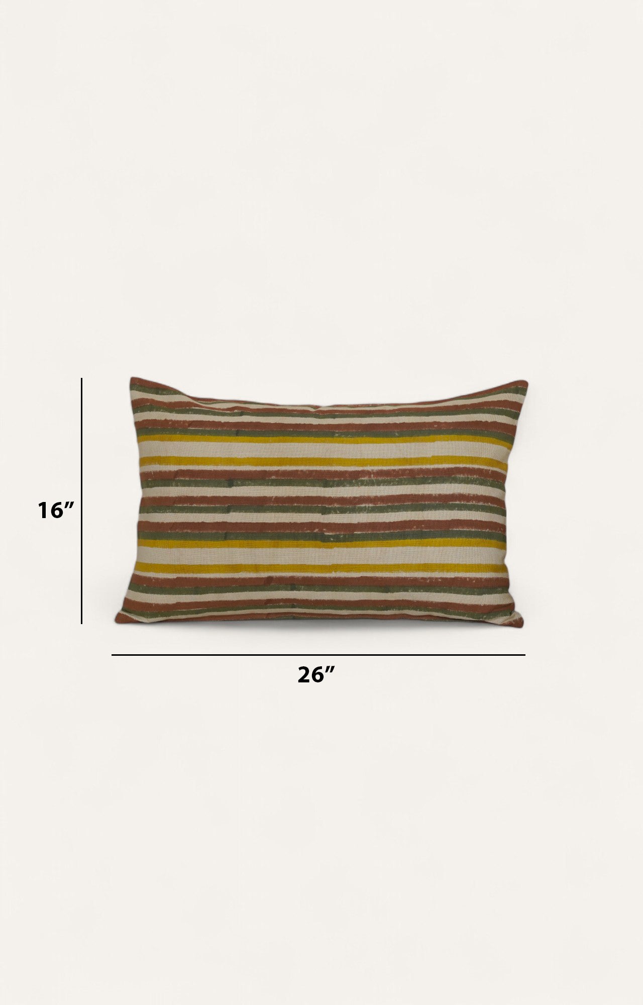 Earth Stripe Cotton Cushion Cover
