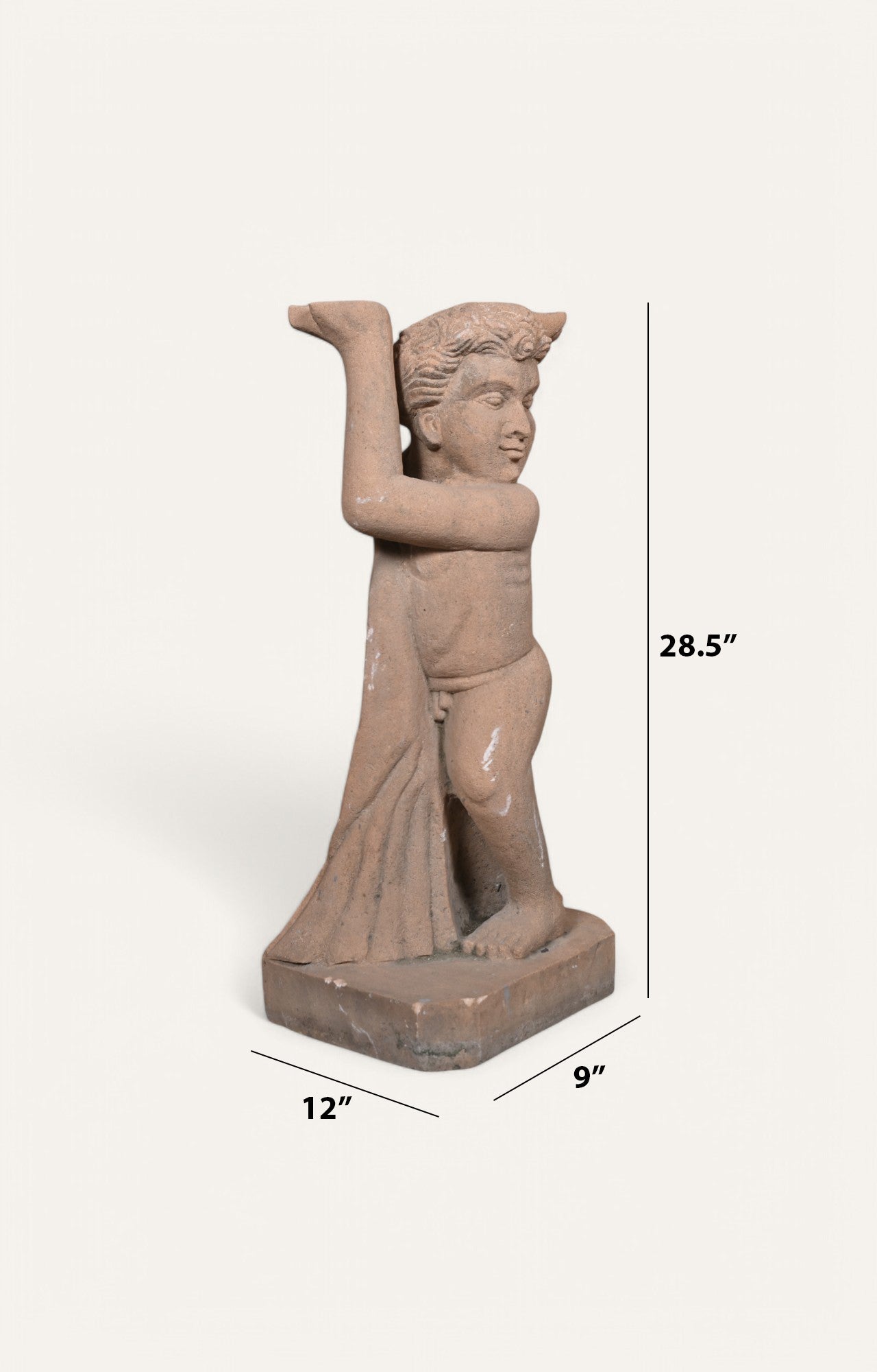 Roman Angel Stand Stone Sculpture