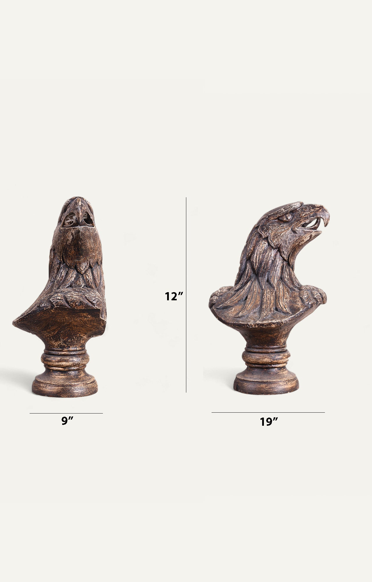 The Mighty Eagle Head Wooden Table Décor