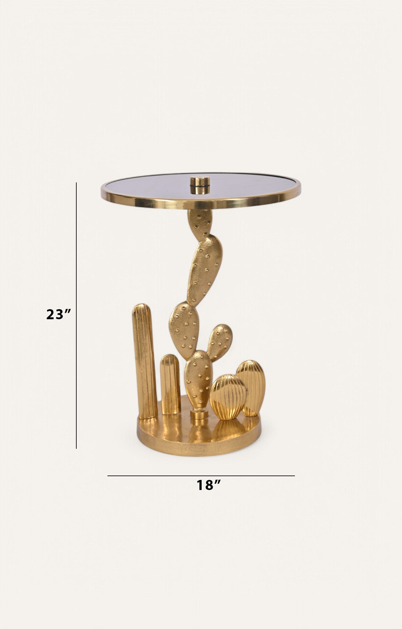 Golden Abstract Side Table