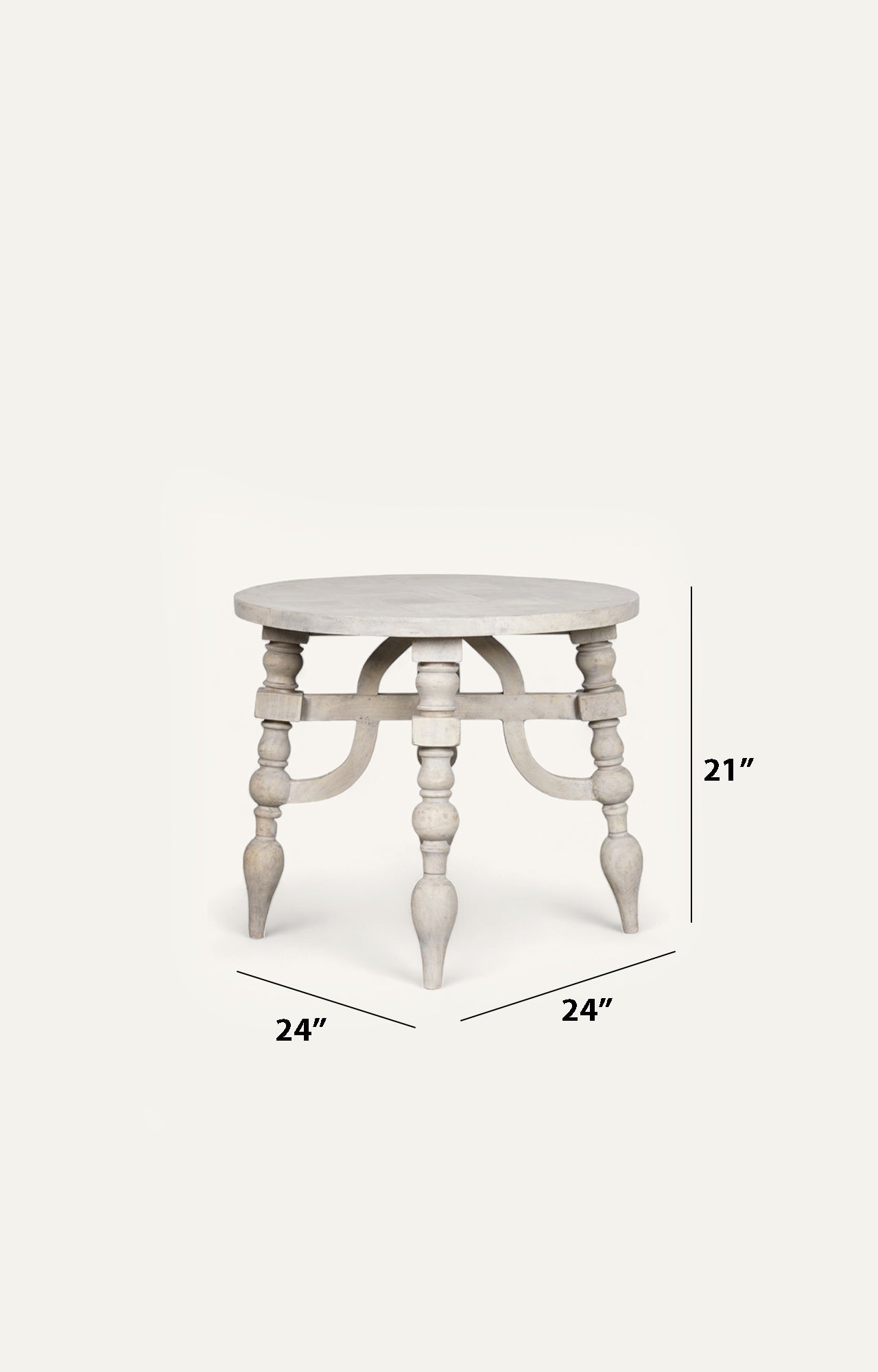 French Round Side table