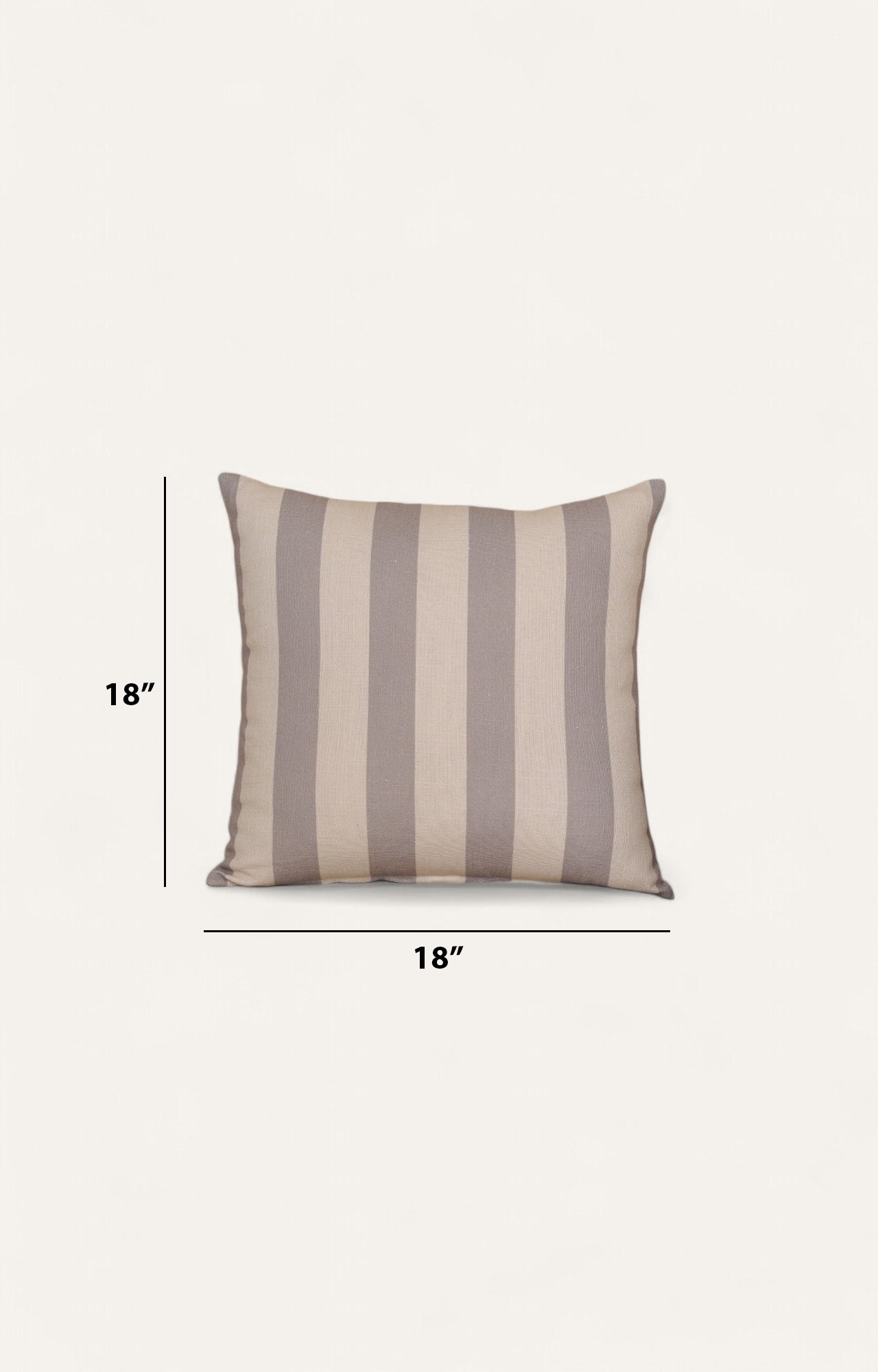 Mocha Stripe Cotton Cushion Cover