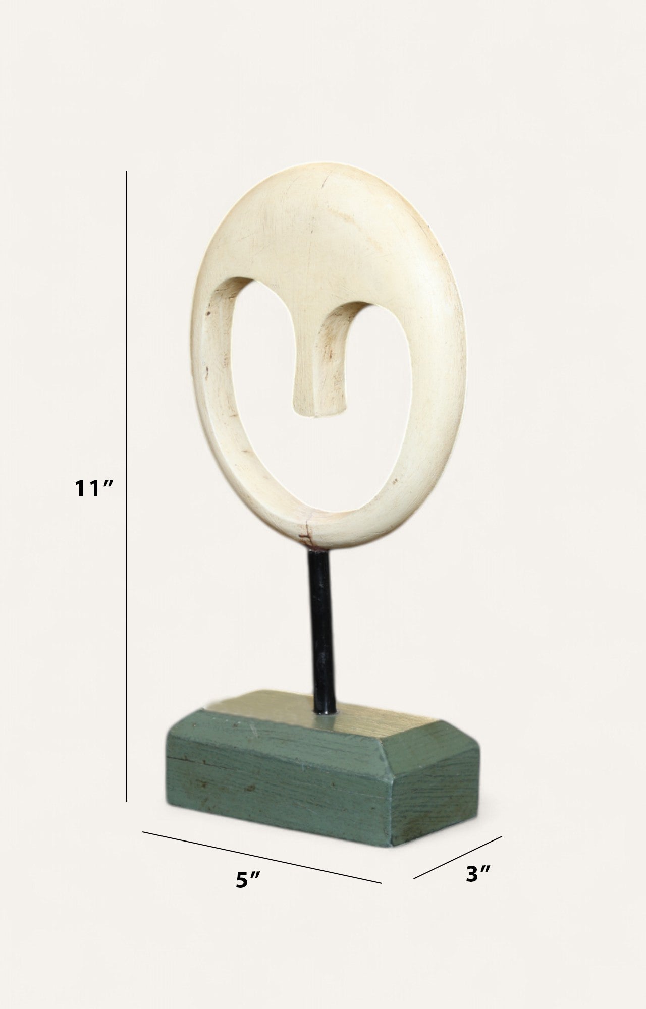 Rustic Carved Mango Wood Tribal Mask Set of Three