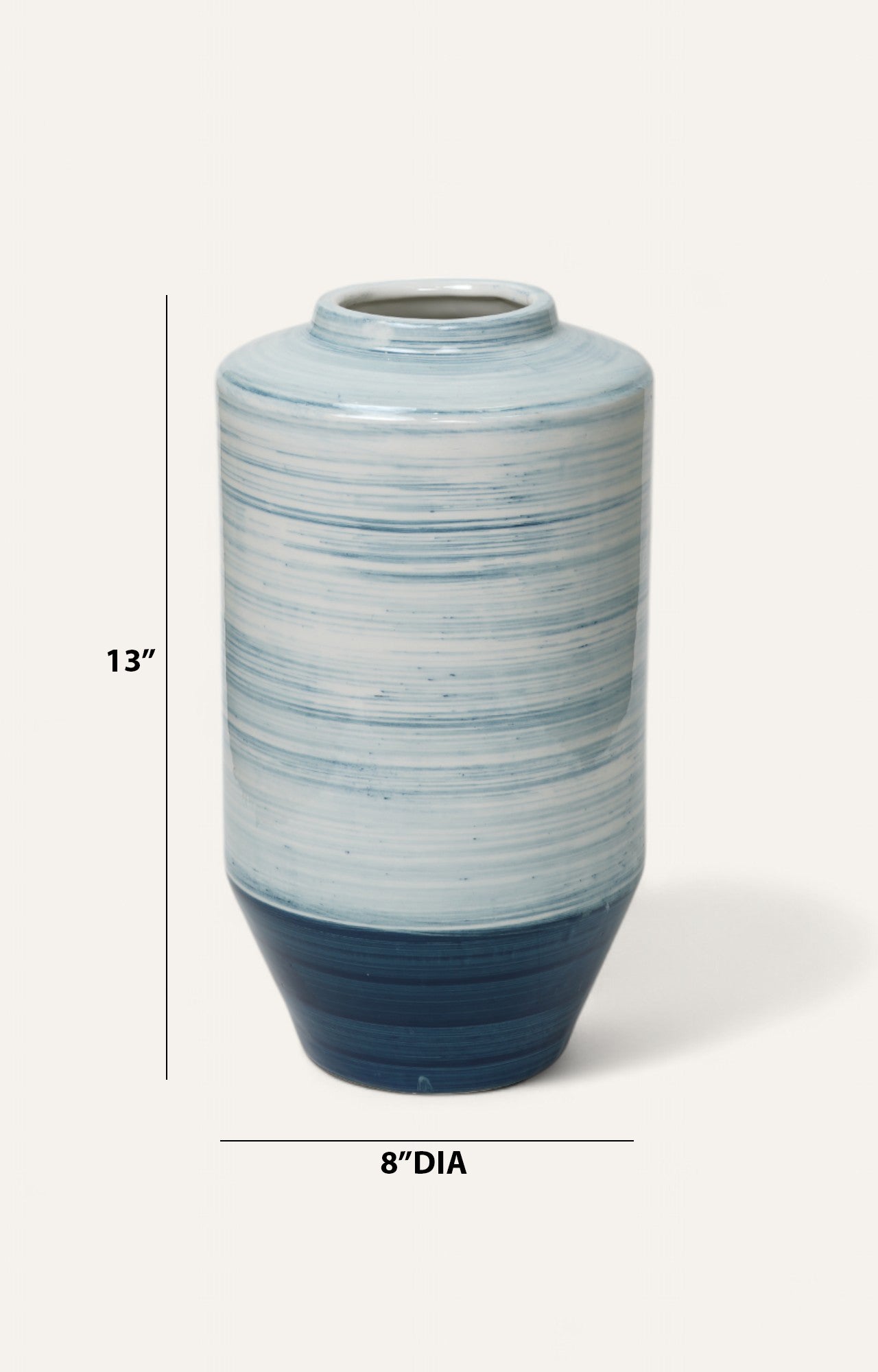 Skyline Strata Glazed Ceramic Vase