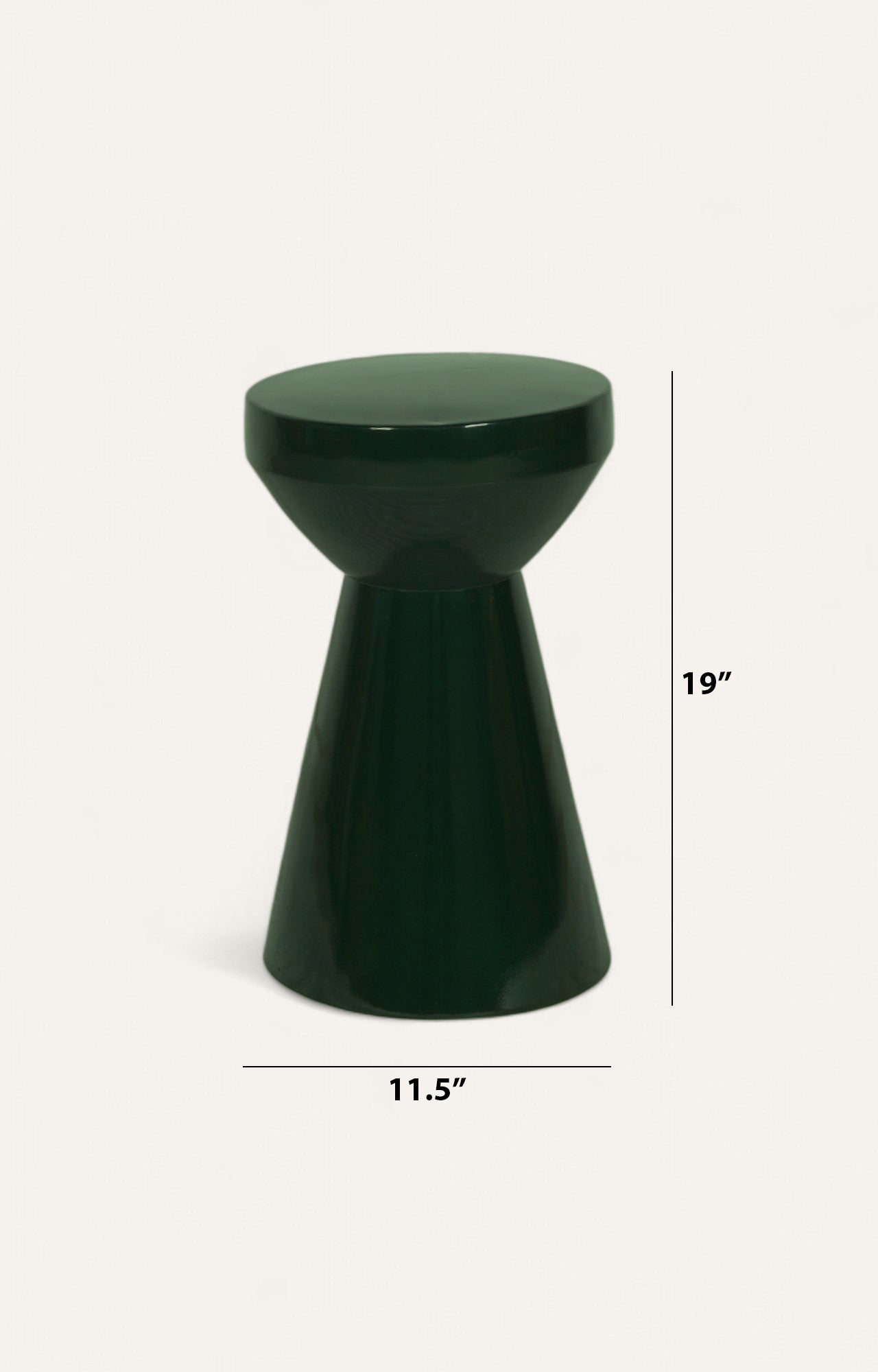 Palm Green Hourglass Side Table