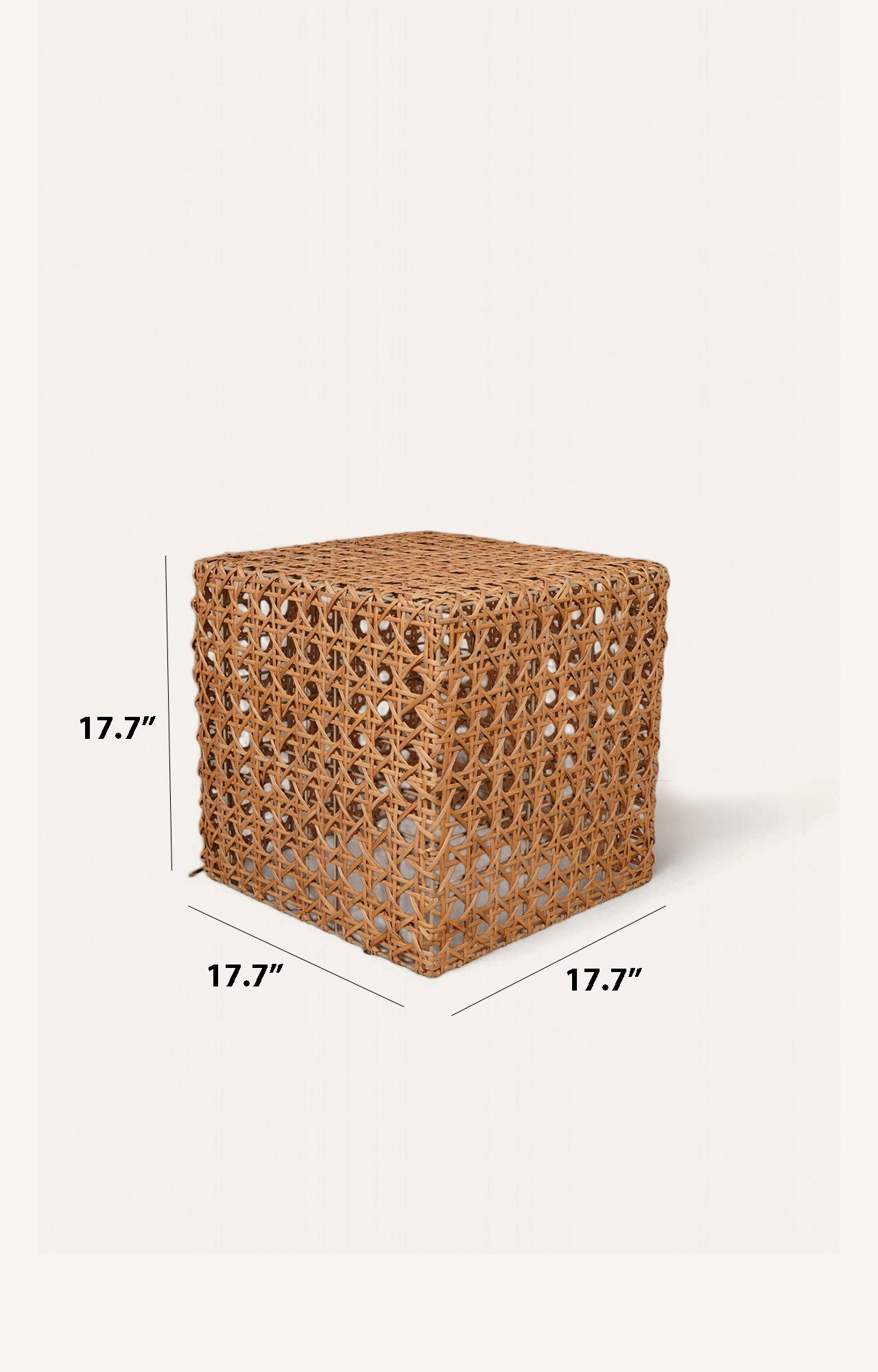 The Woven Cane Side Table