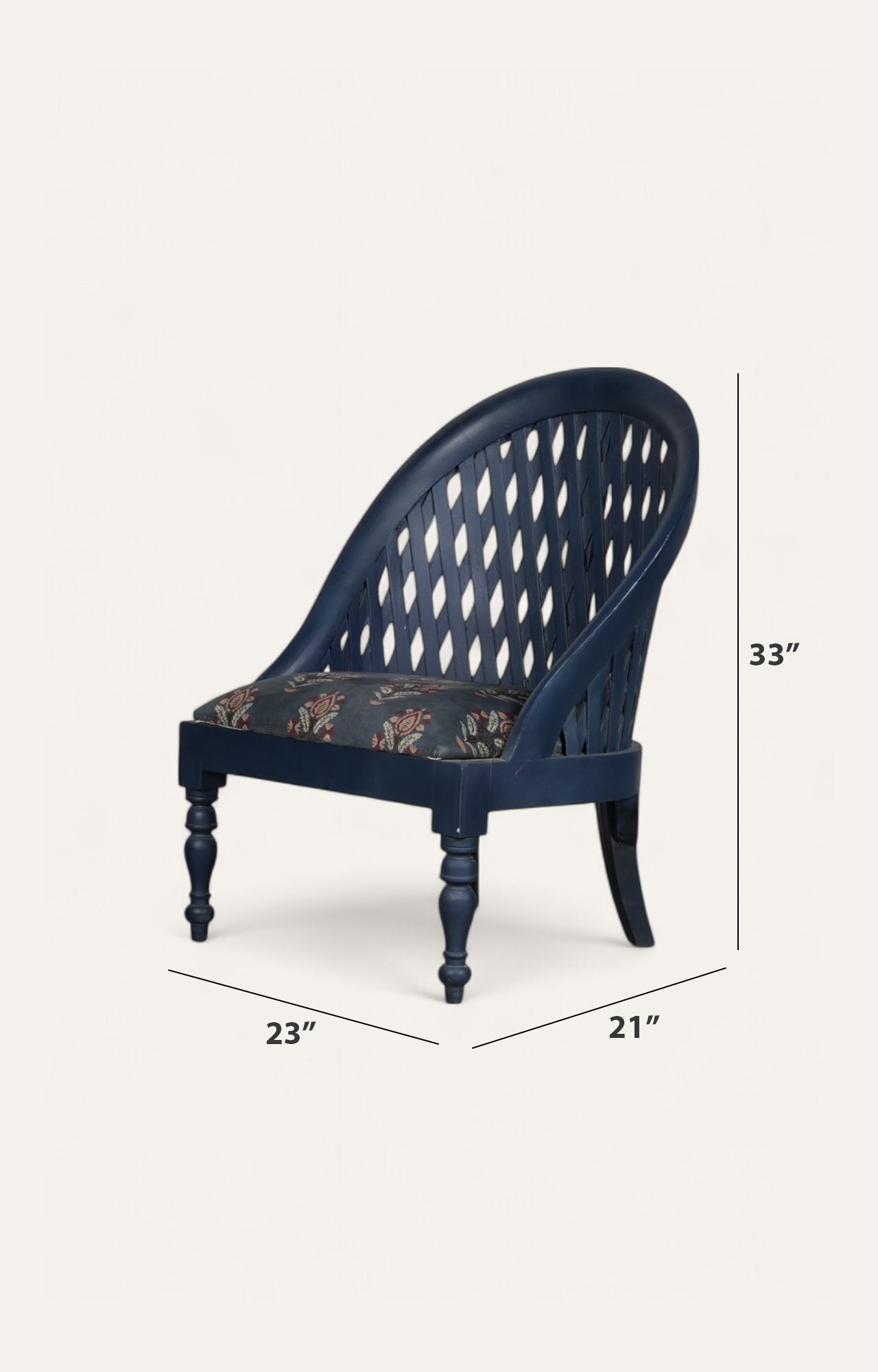 Contemporary Outdoor Armchair in Blue