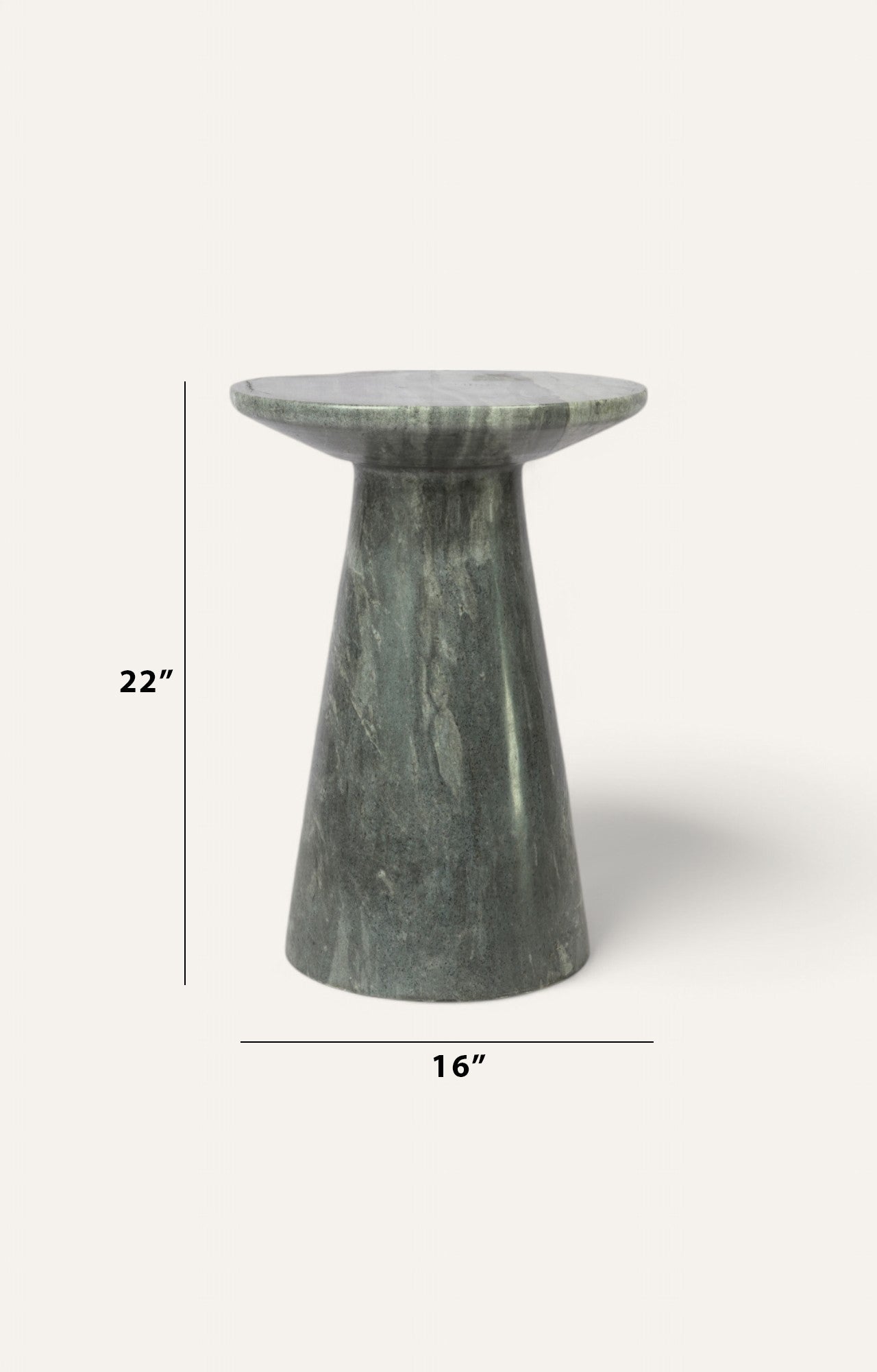 Hamilton Black Marble Round Side Table