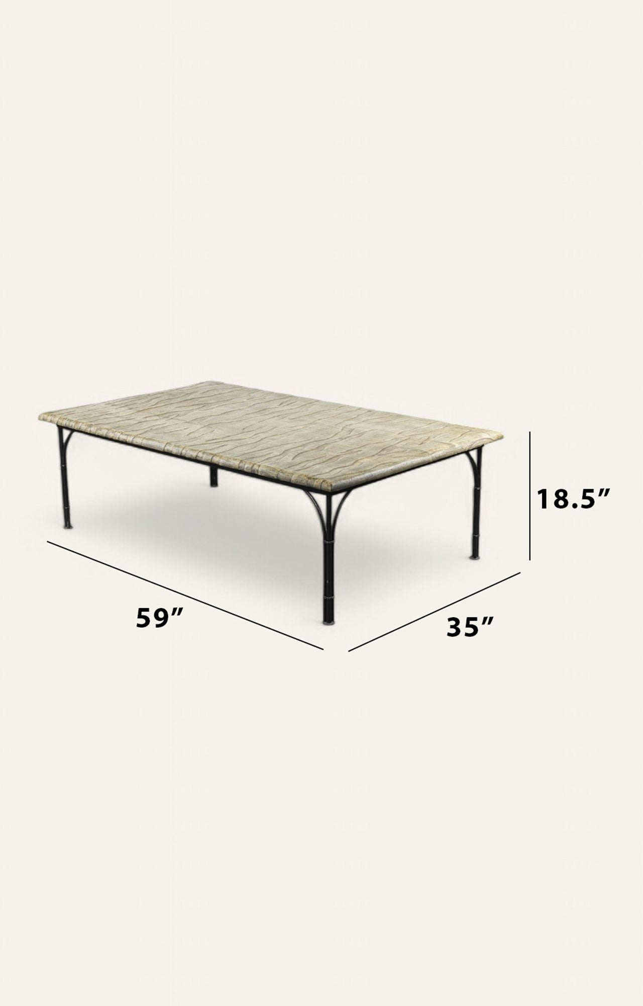 Tiger skin painted coffee table