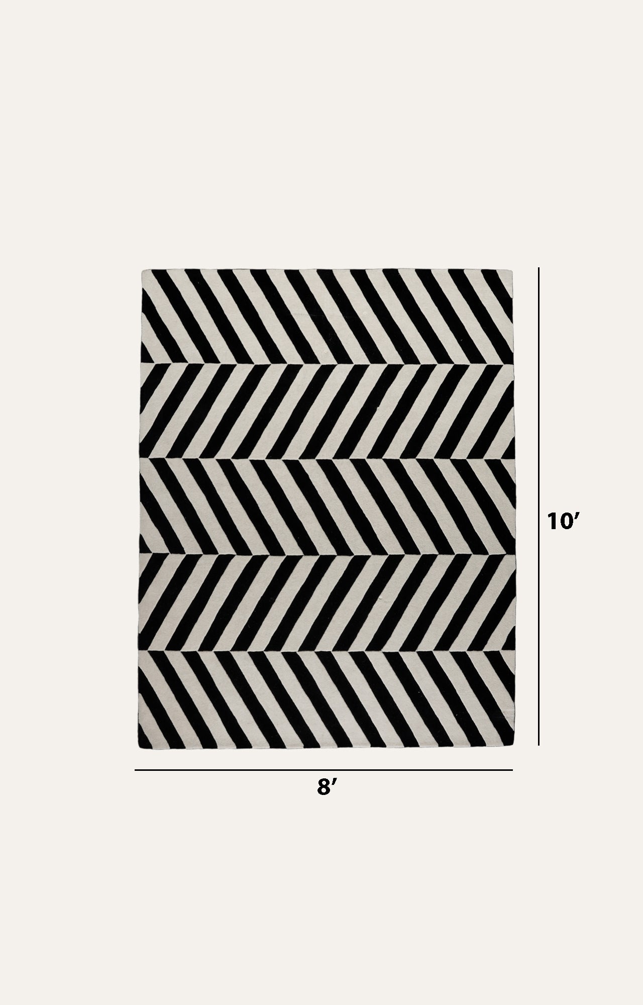 8 x 10 Ft Chevron Indusbar Carpet