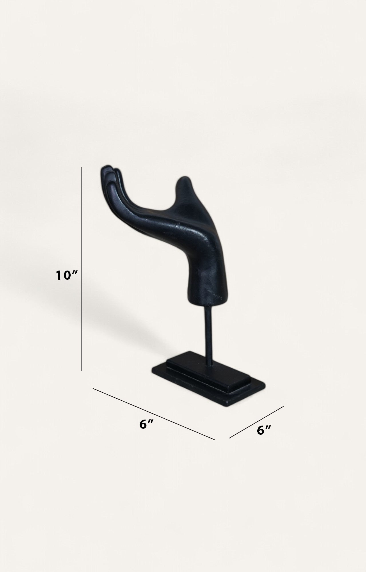 Modern Home Decor Black Hand Sculpture