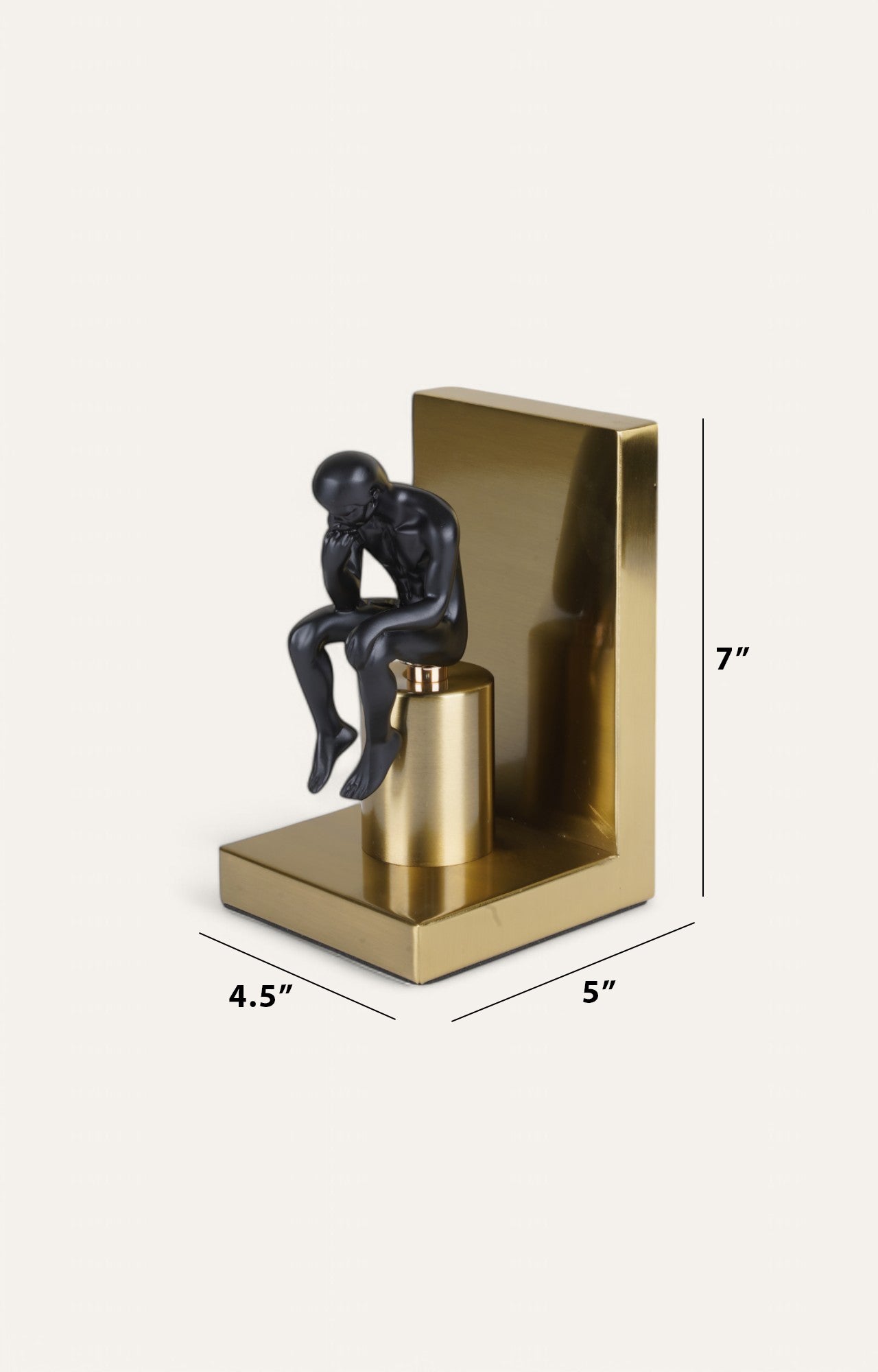Enigmatic Black & Gold Bookend