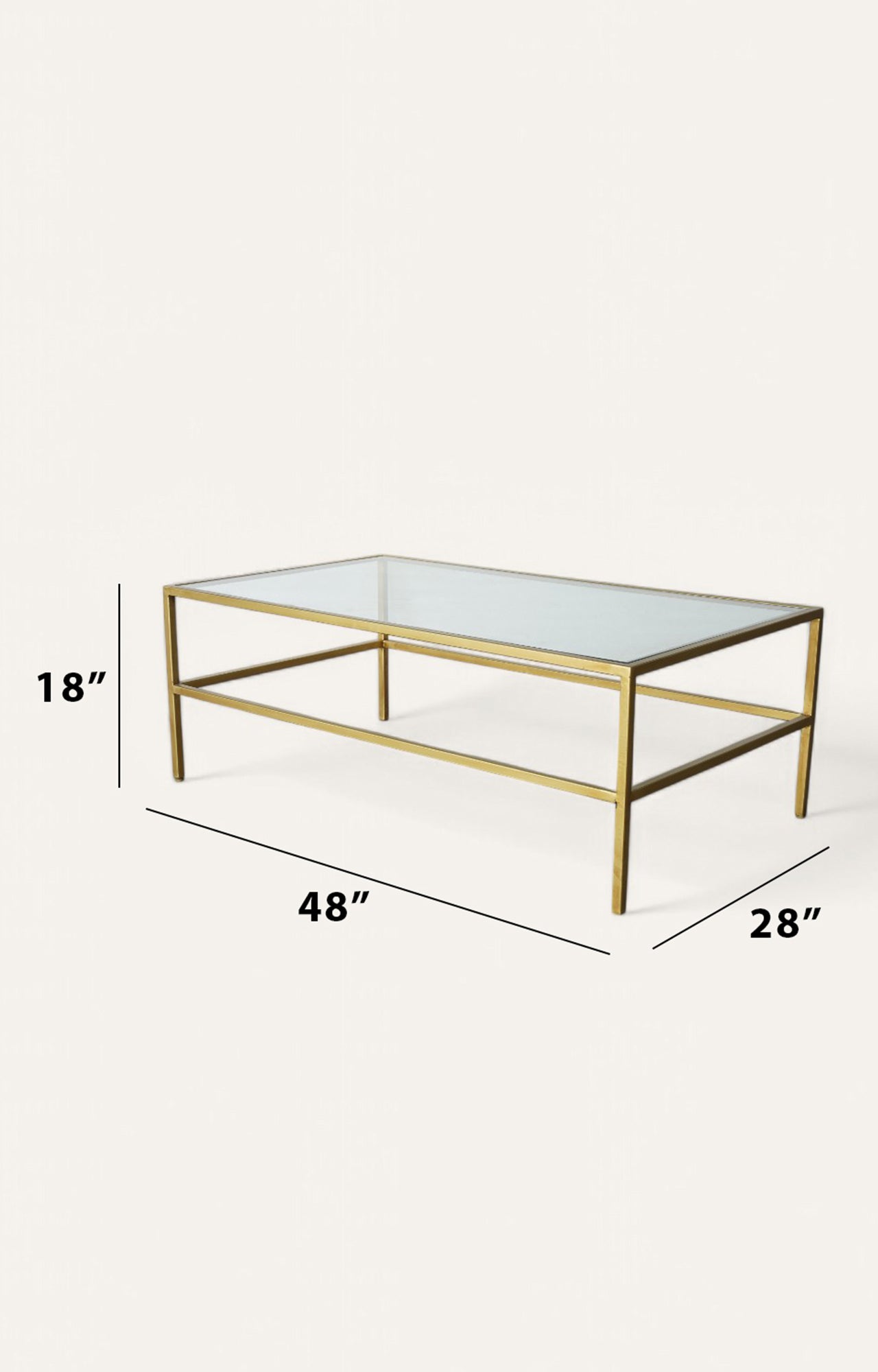 Metal With Glass Coffee Table