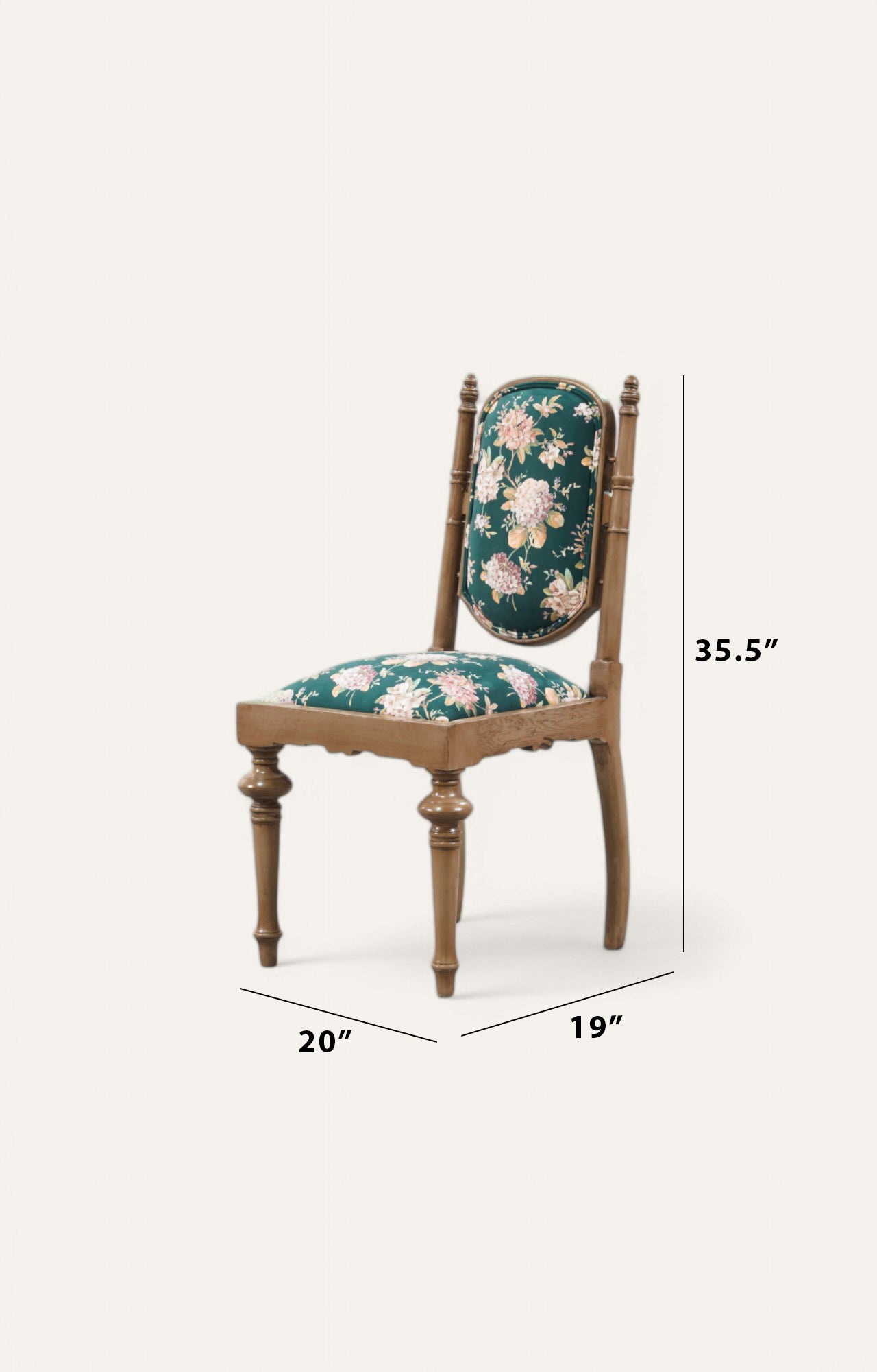 French Floral Upholstered Low-Seated Chair