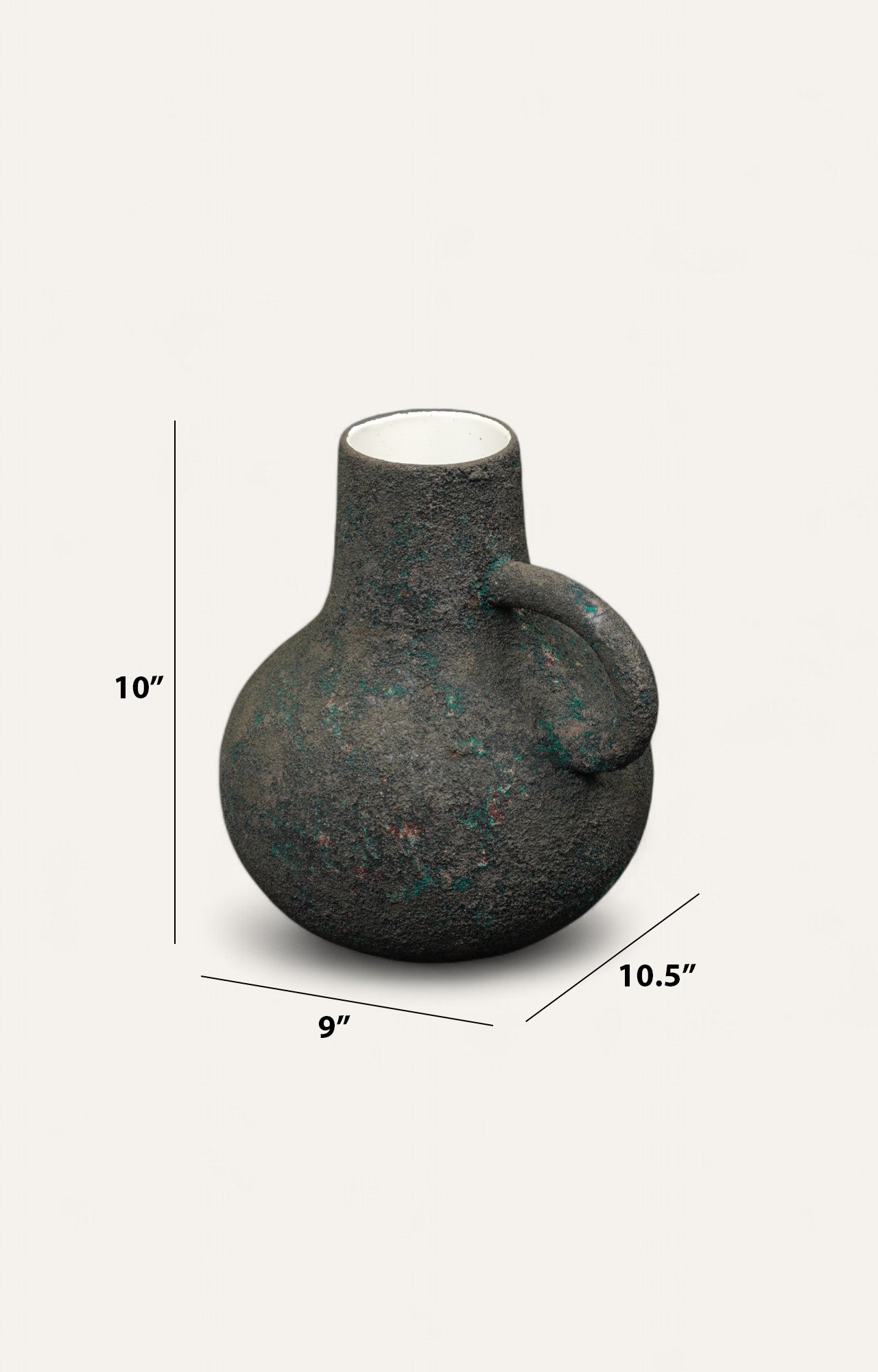 Distressed Patina Ceramic Jug