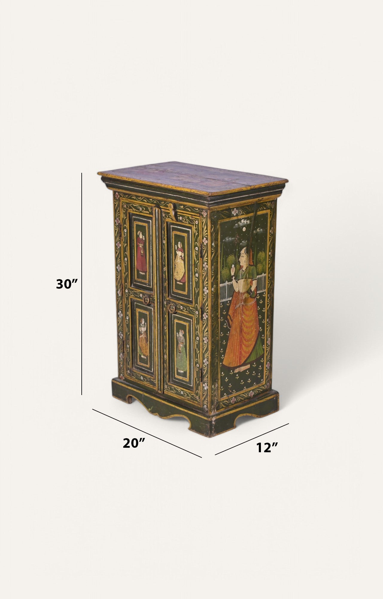 Maharani Hand-Painted Wooden Cabinet