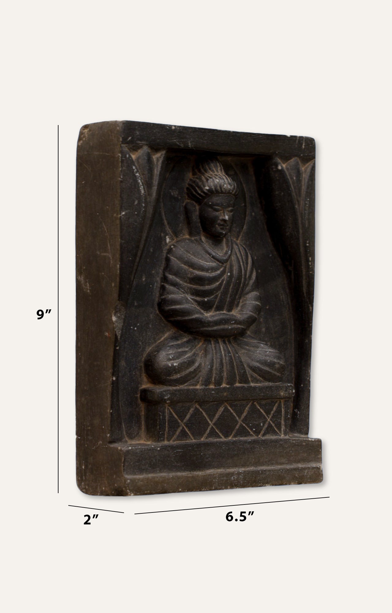 Black Marble Buddha Statue – Handcrafted Decorative Idol
