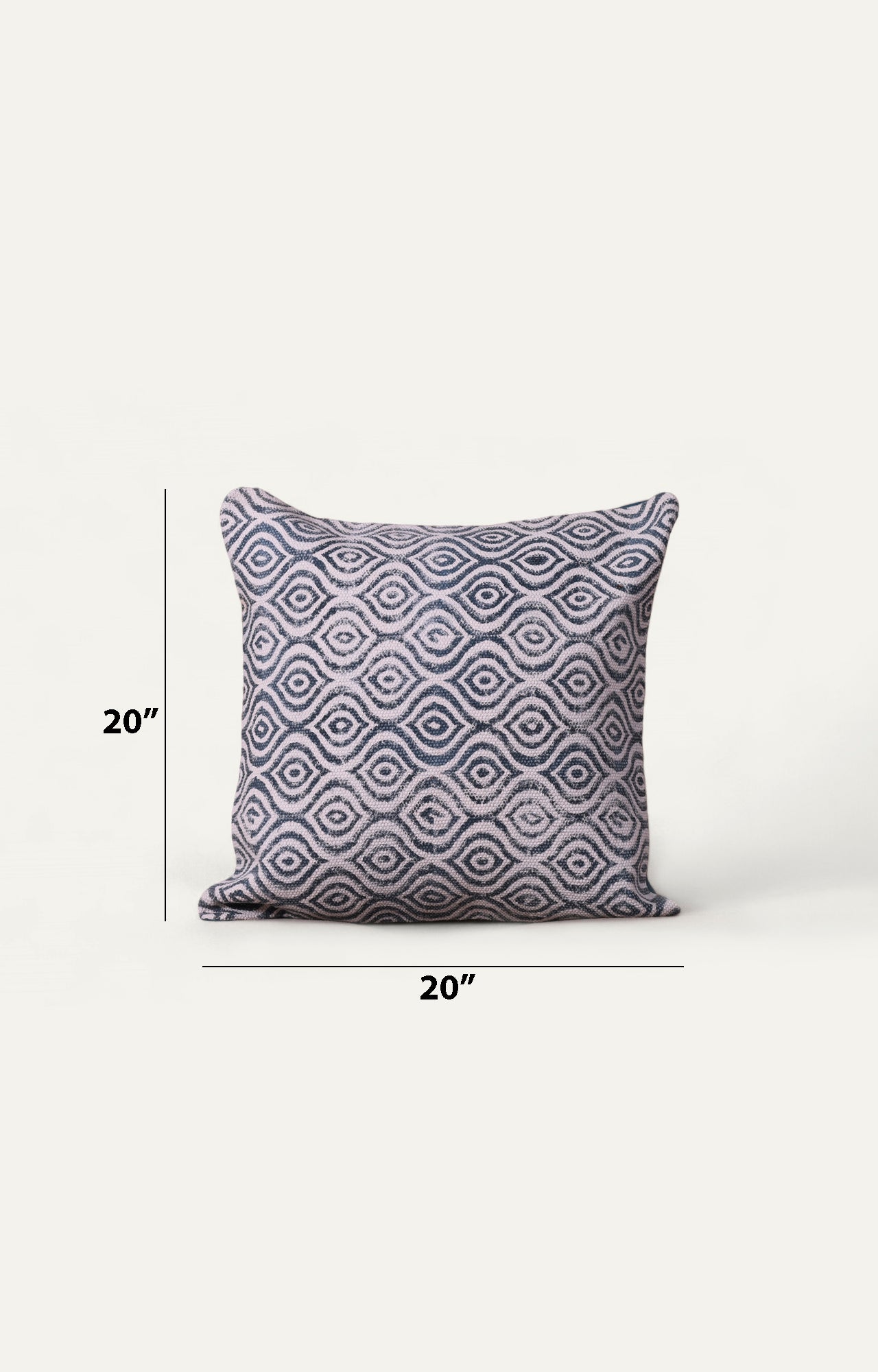 Distorted Pattern Cotton Cushion Cover - Blue