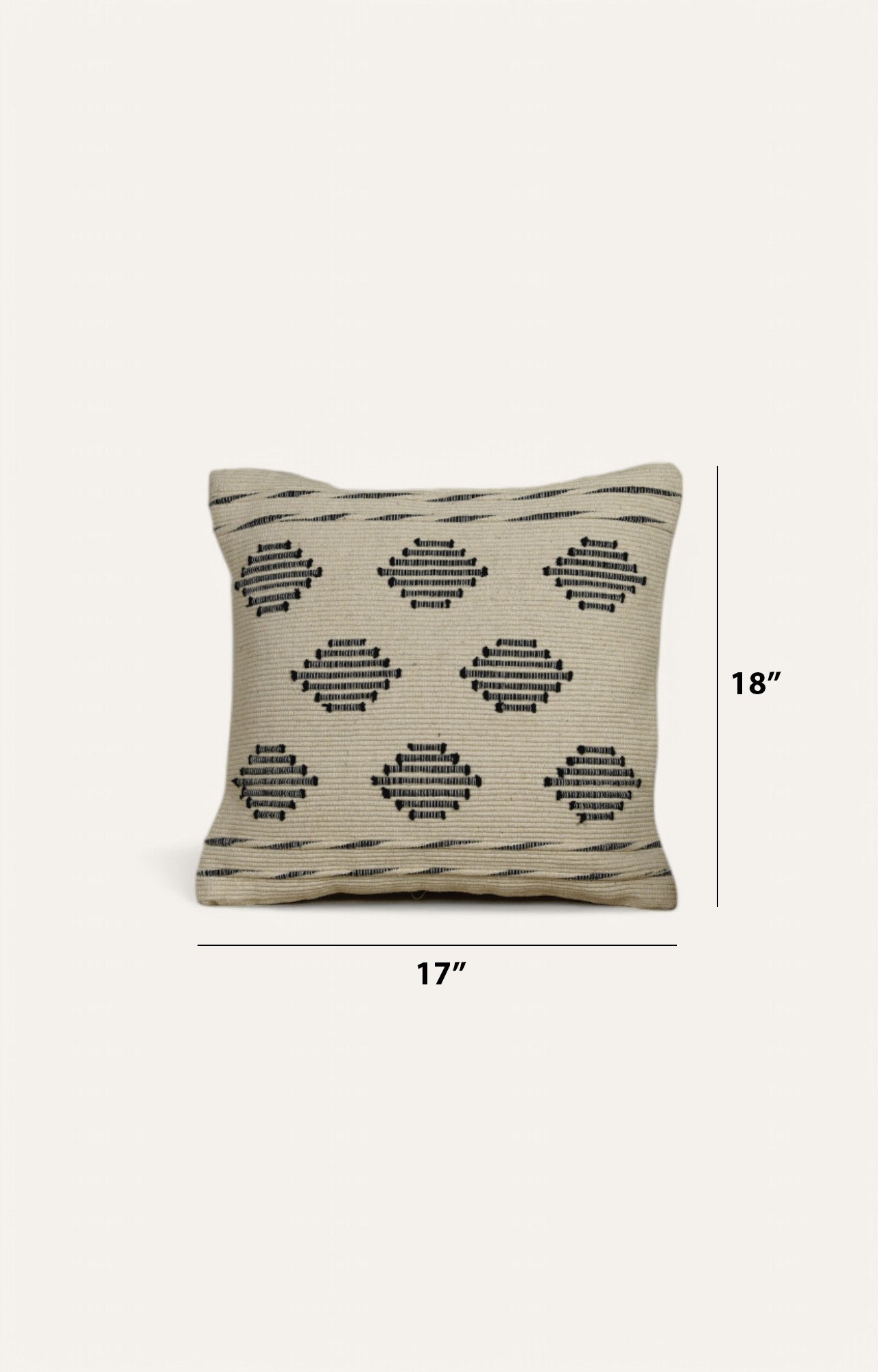 Cotton Dhurrie Cushion with Embroidered Detailing